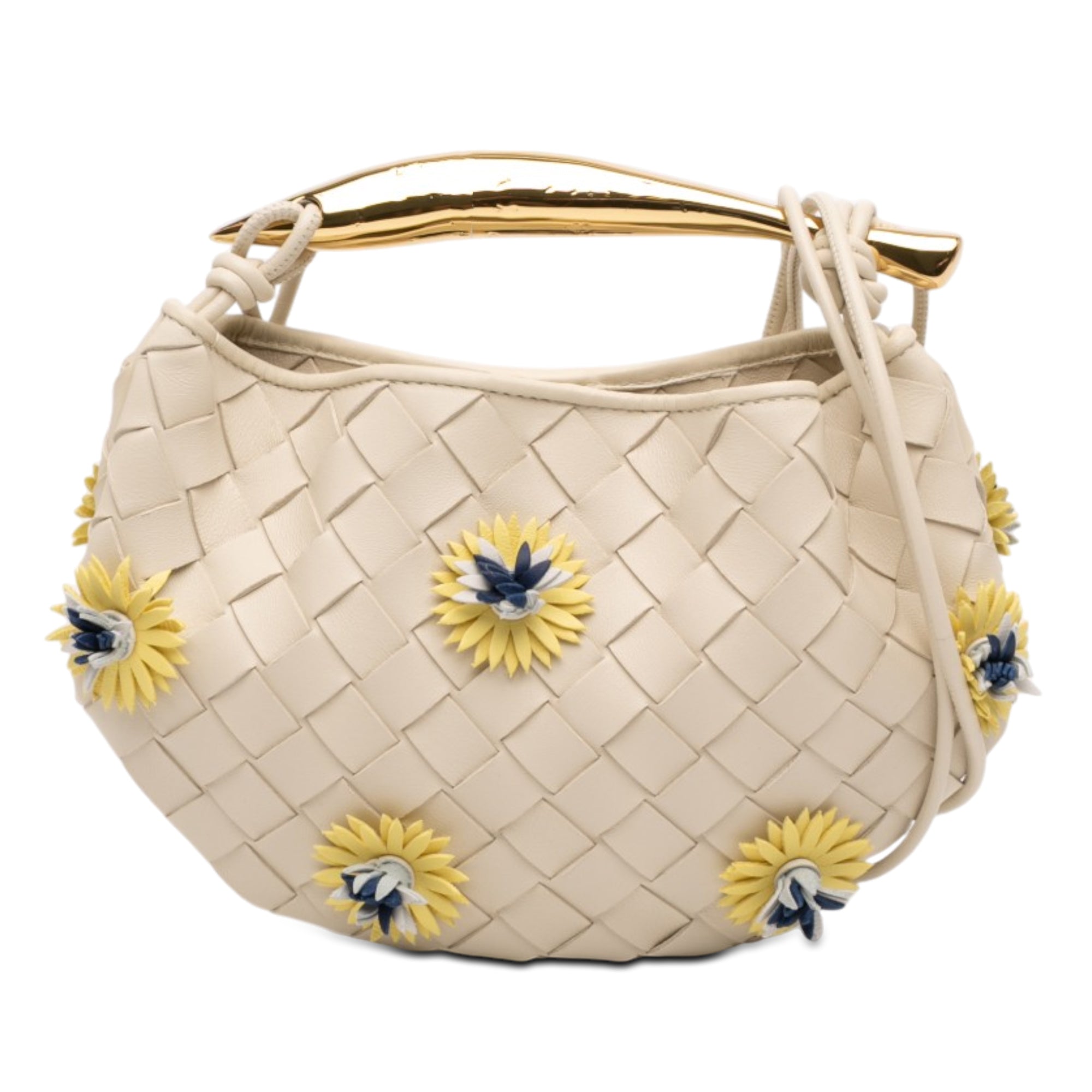 Bottega Veneta Baby Lambskin Intrecciato Floral Sardine - image 1
