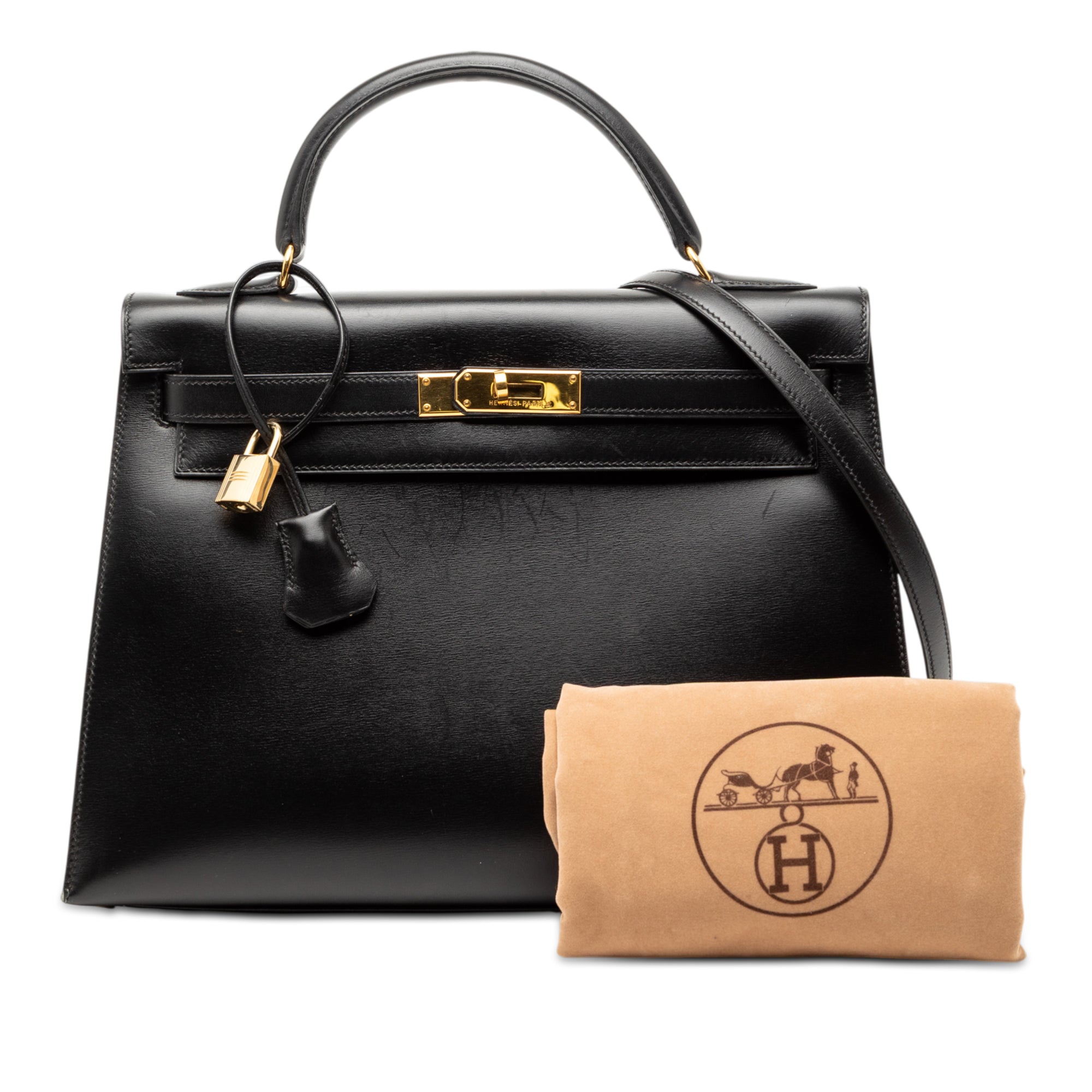 Hermès Box Calf Kelly Sellier 32 - image 9