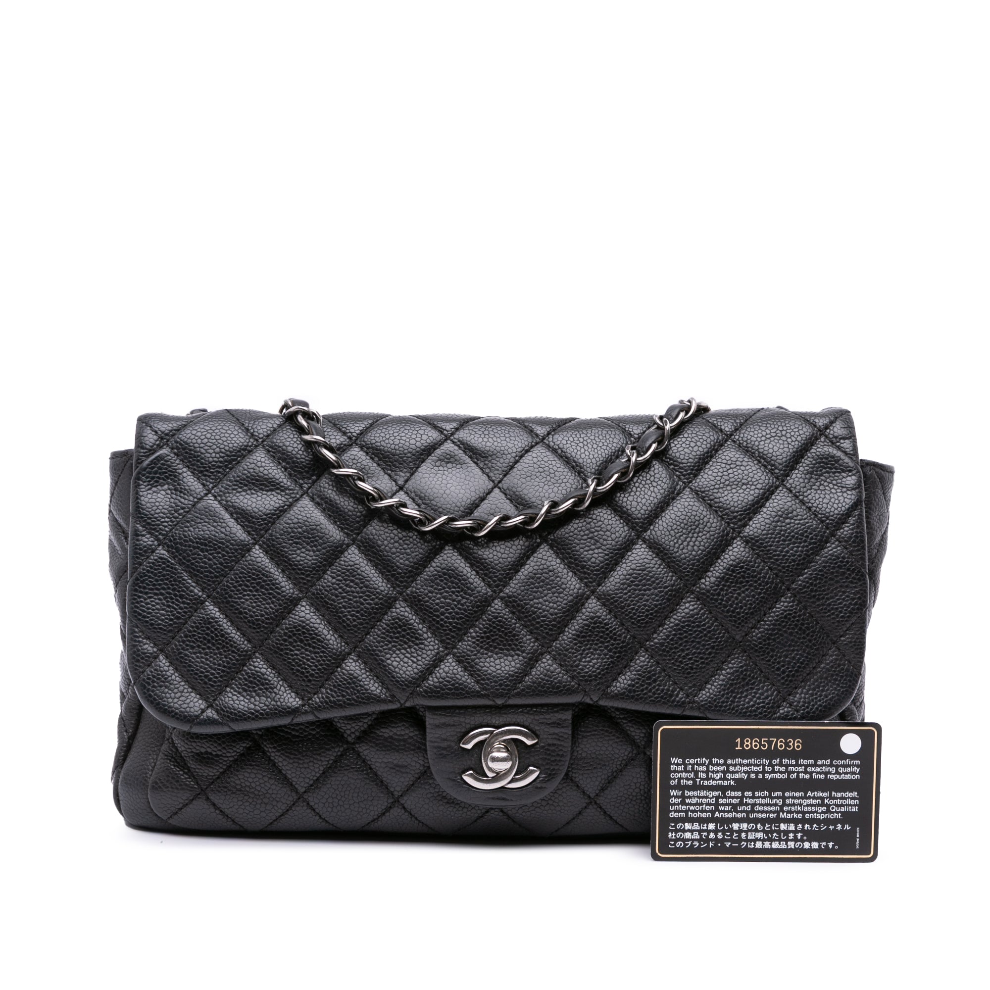 Chanel Large Quilted Caviar Now and Forever Flap - image 11