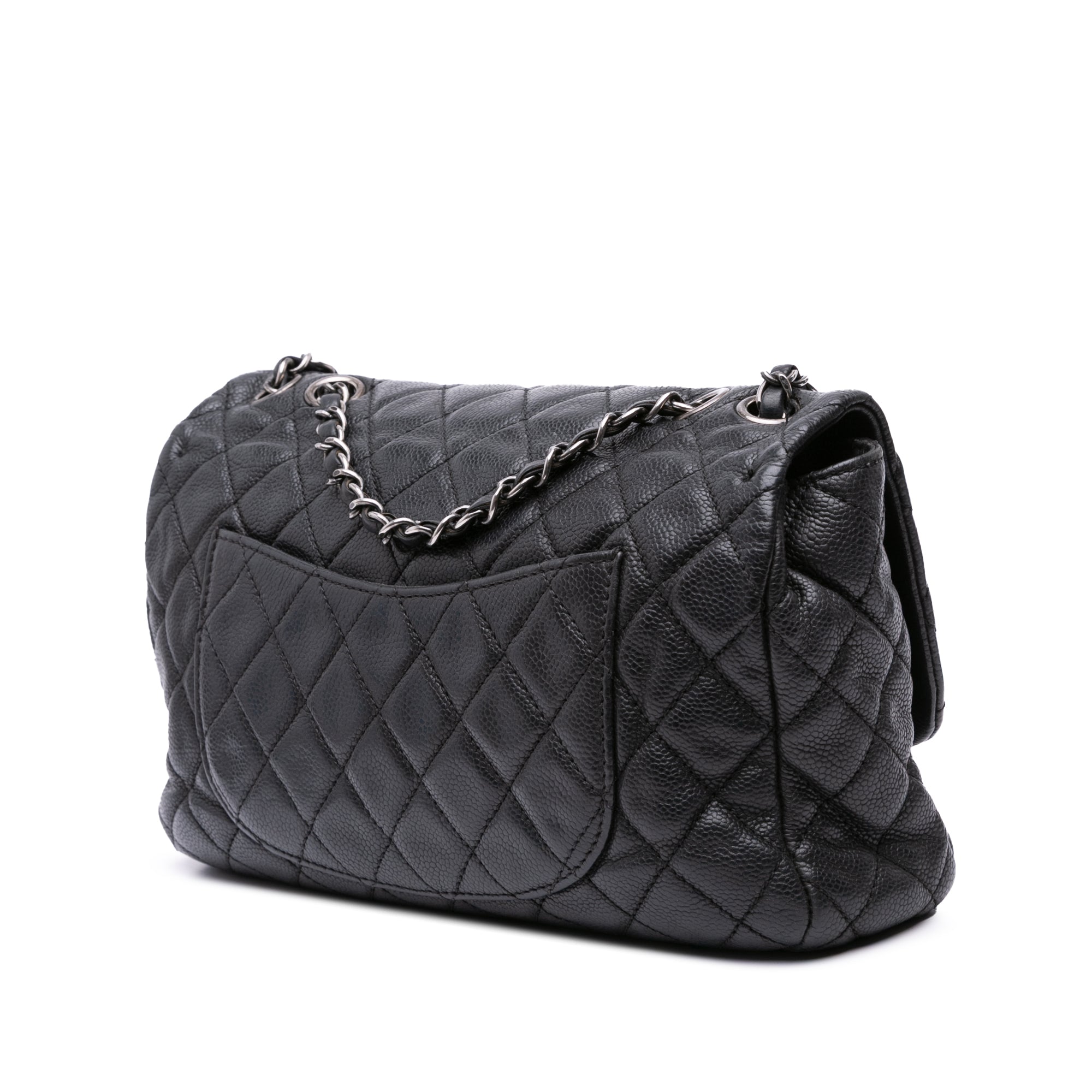 Chanel Large Quilted Caviar Now and Forever Flap - image 2