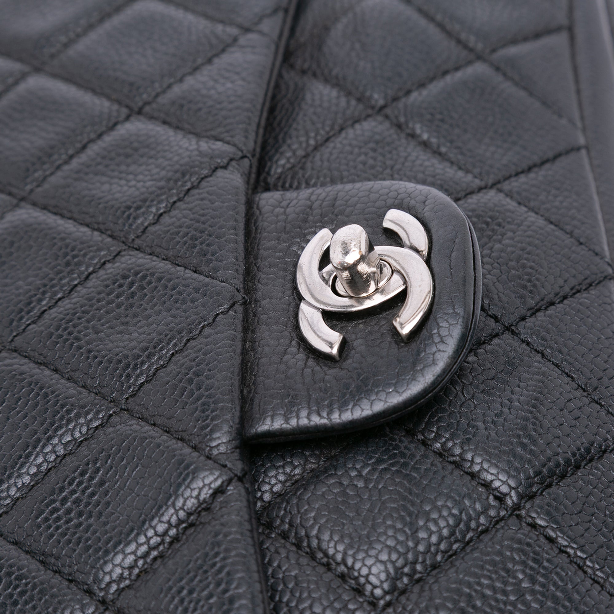 Chanel Large Quilted Caviar Now and Forever Flap - image 9