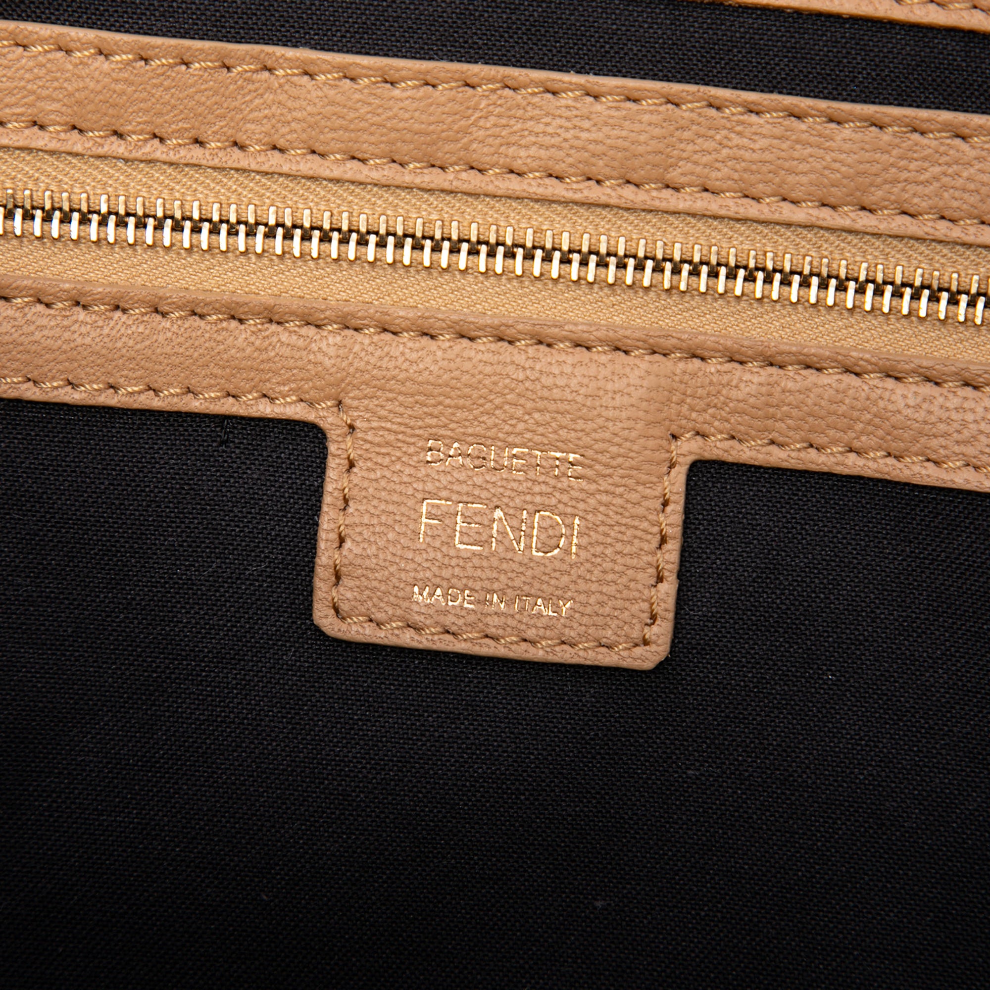 Fendi Zucca Embossed Leather Baguette Satchel - image 5