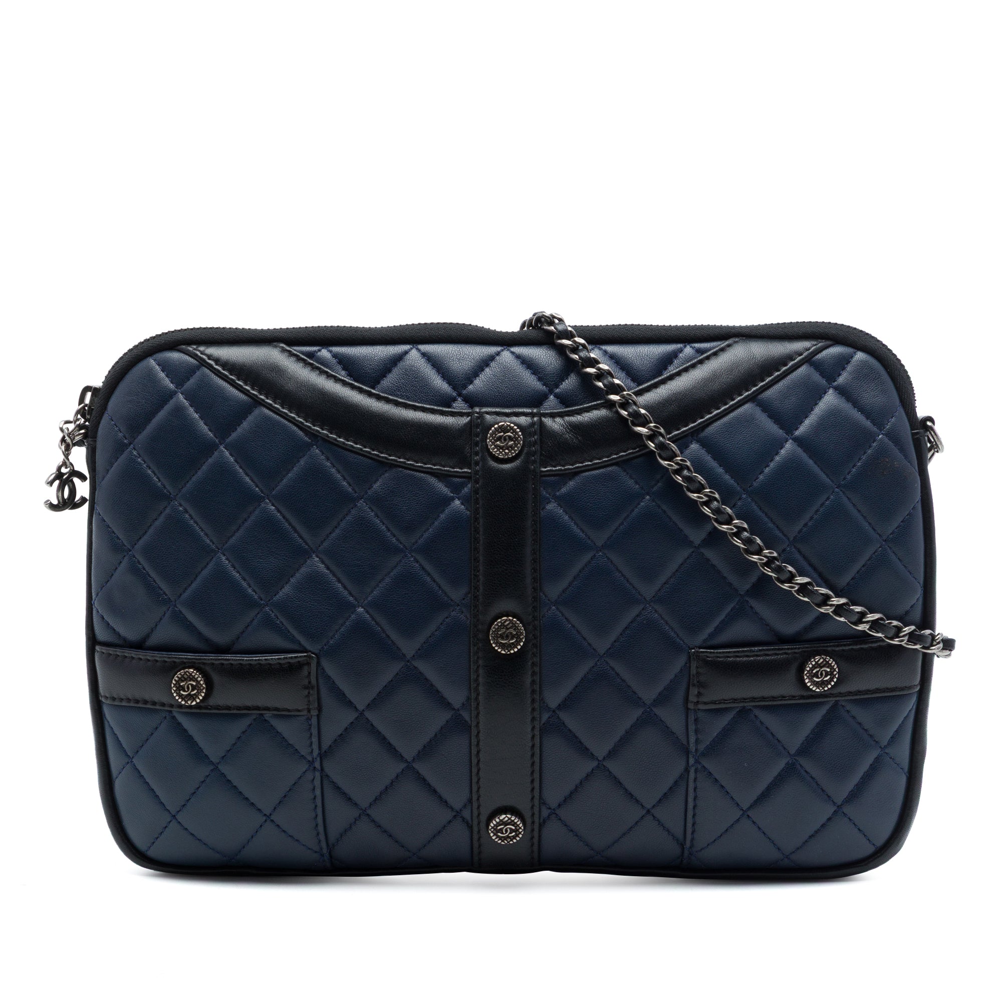 Chanel Small Quilted Lambskin Girl Clutch on Chain - image 1