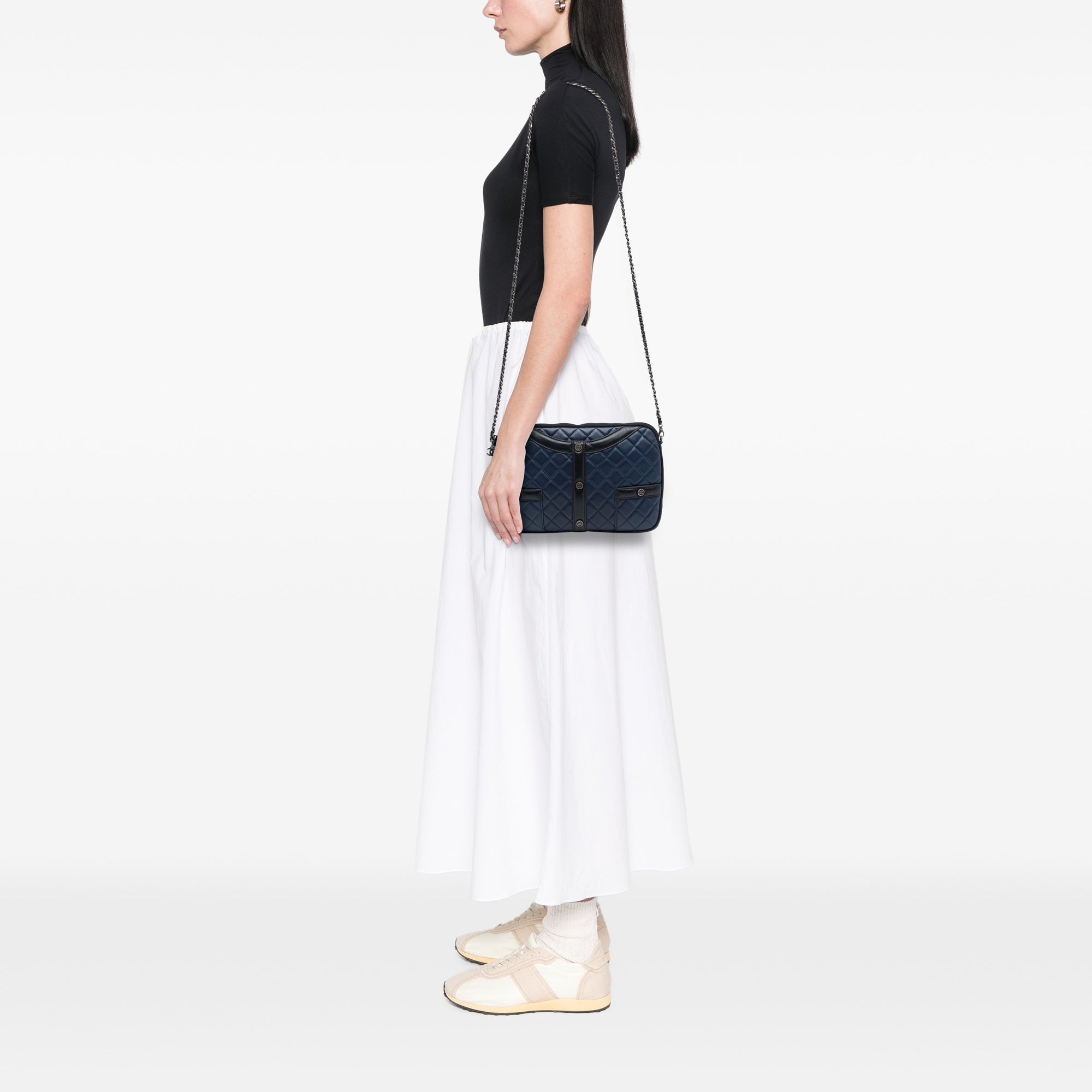 Chanel Small Quilted Lambskin Girl Clutch on Chain - image 6