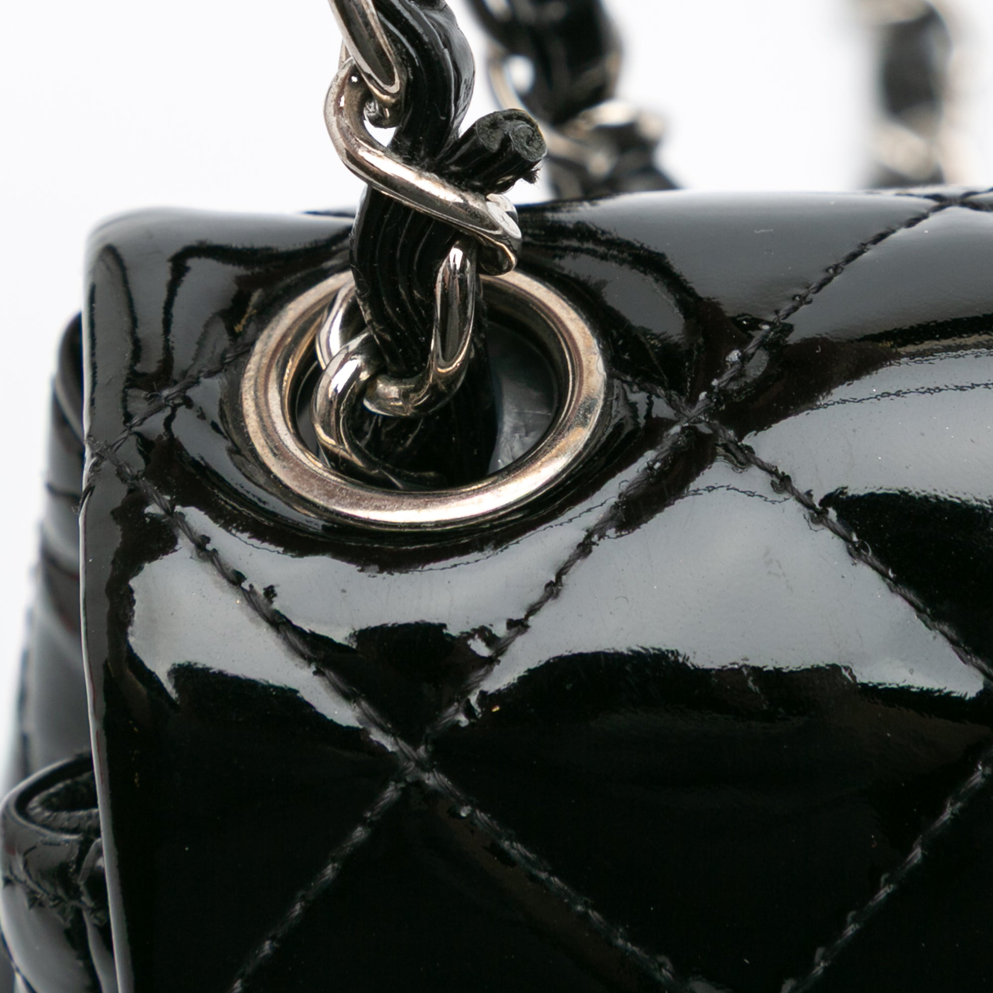 Chanel Mini Square Classic Patent Single Flap - image 7