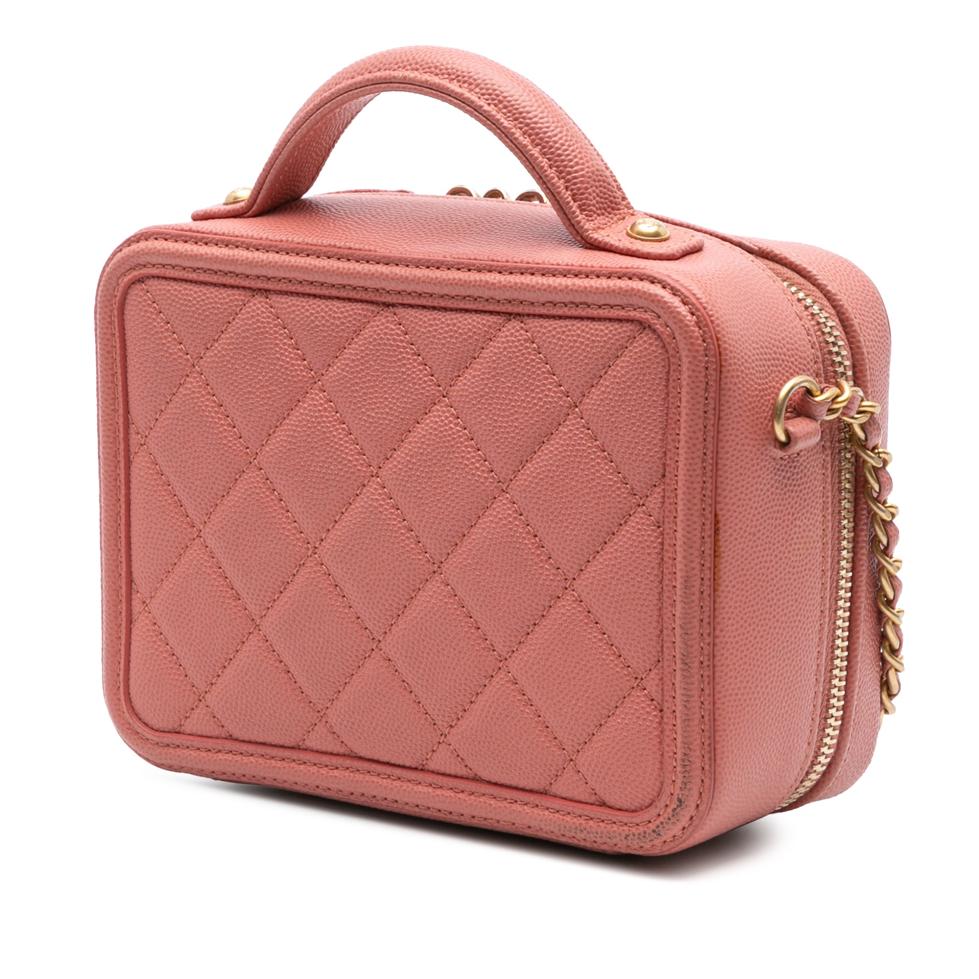 Chanel Small Caviar CC Filigree Vanity Case - image 2