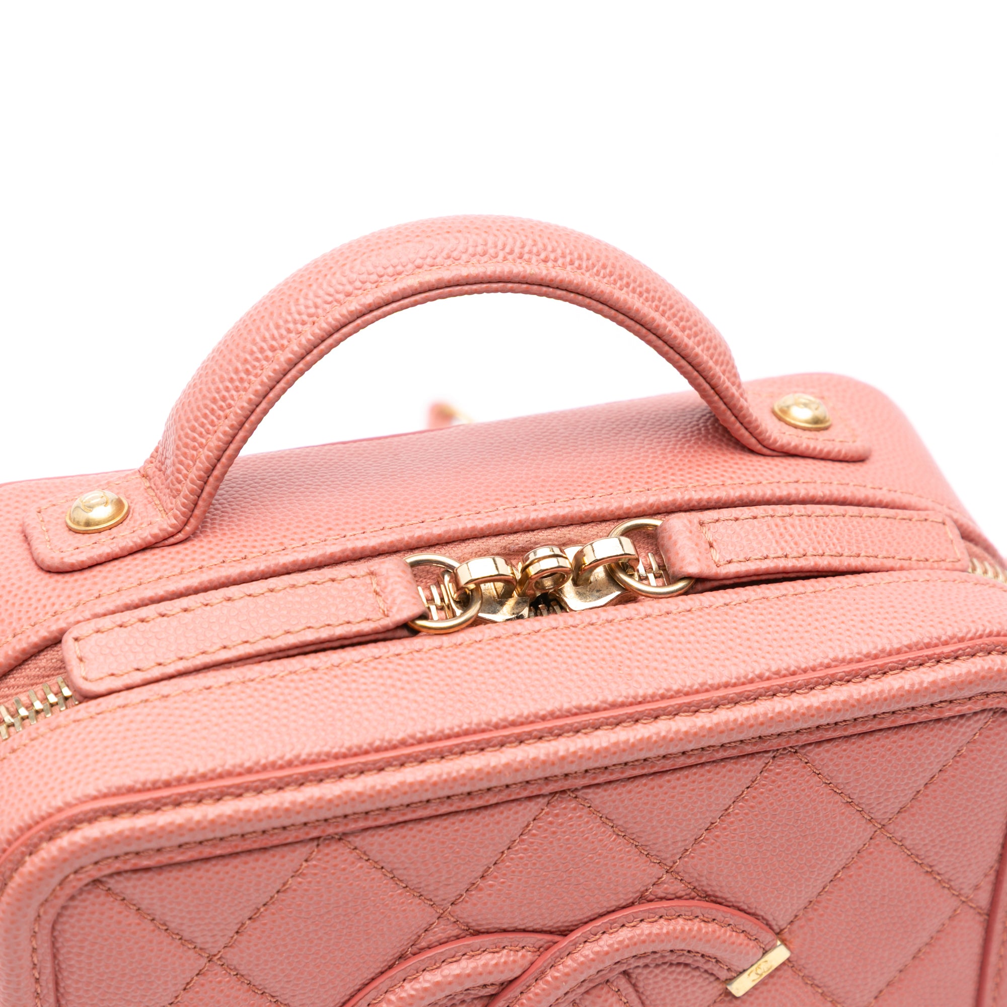 Chanel Small Caviar CC Filigree Vanity Case - image 6