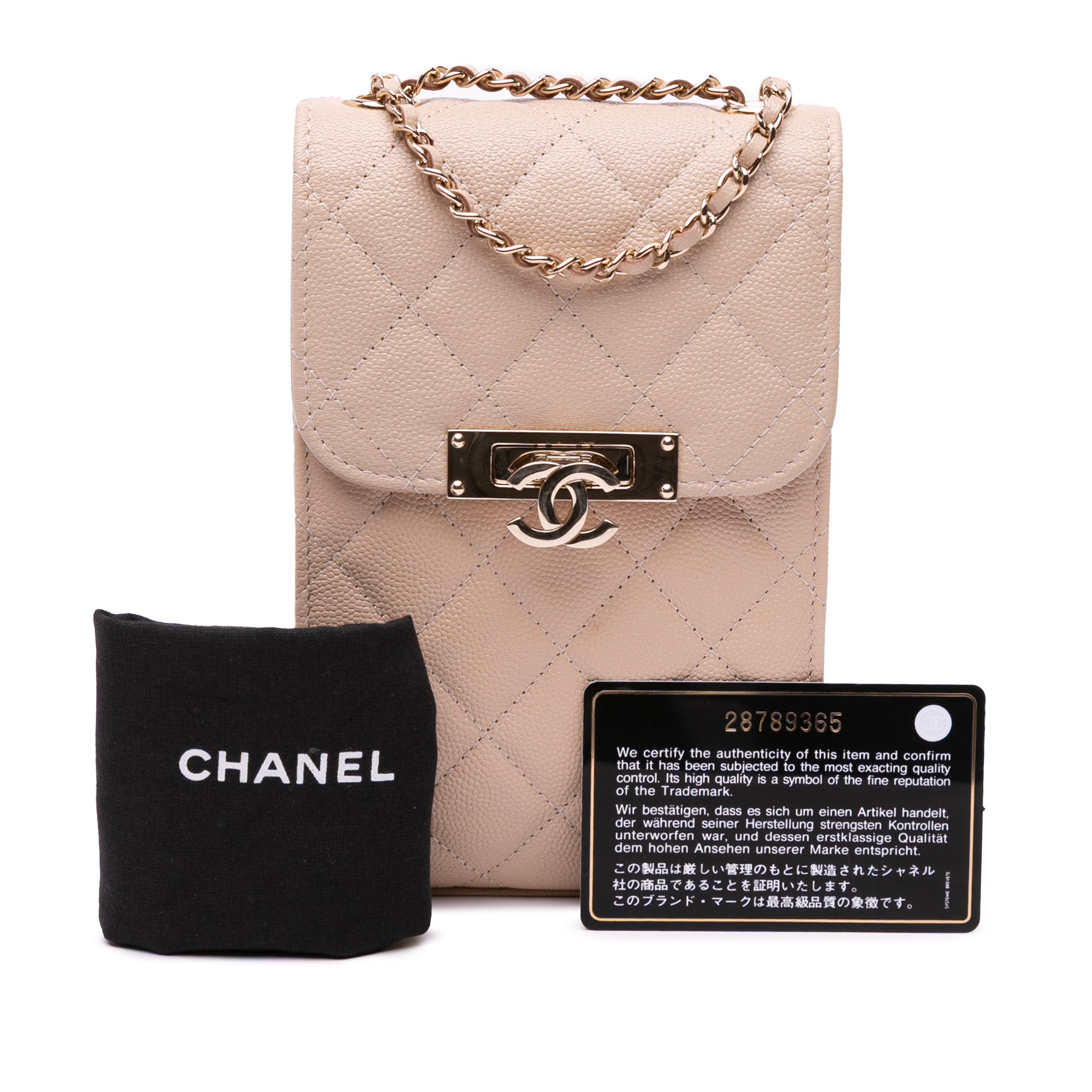 Chanel Quilted Caviar Golden Class Phone Holder - image 9