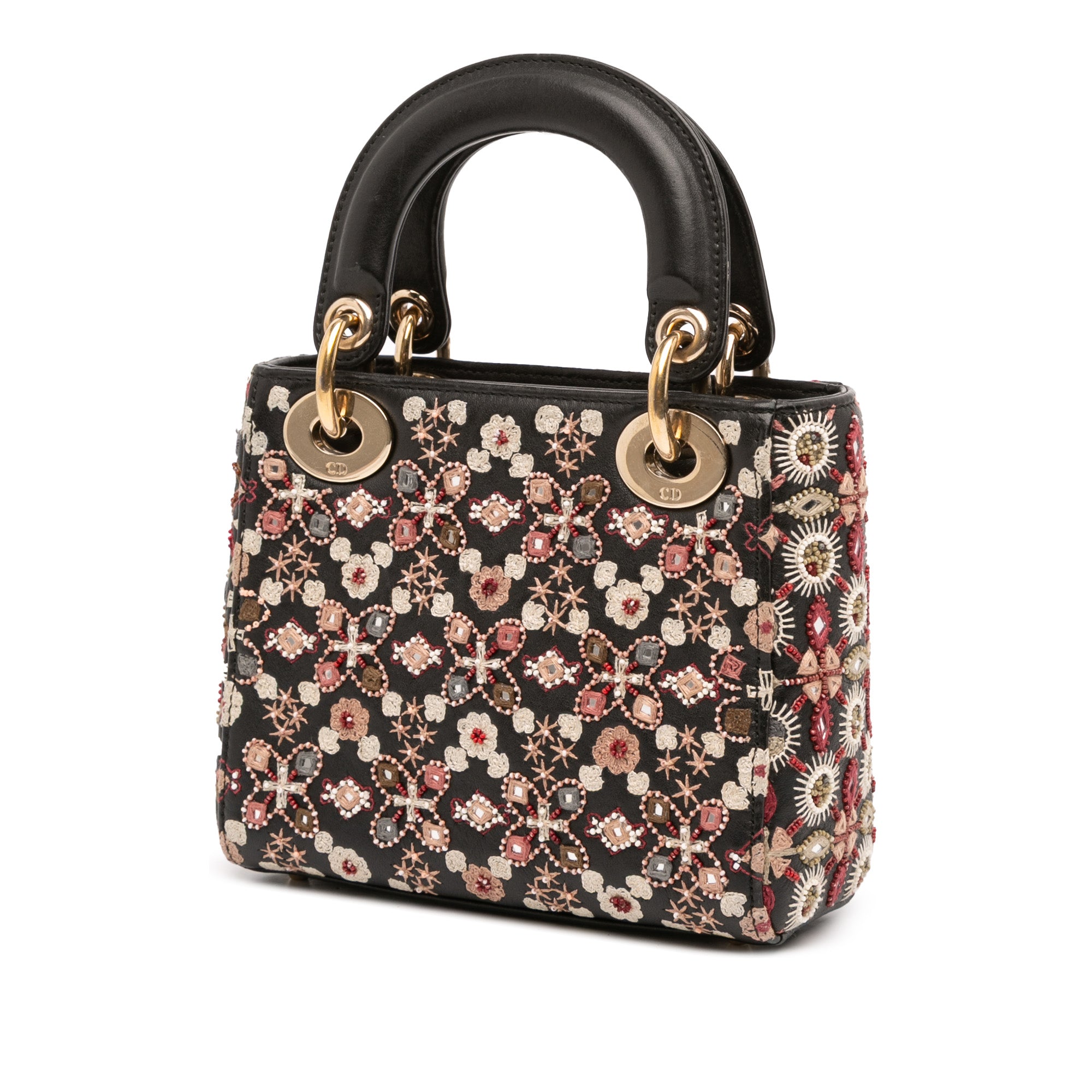 Dior Mini Calfskin Beaded Embroidered Lady Dior - image 2