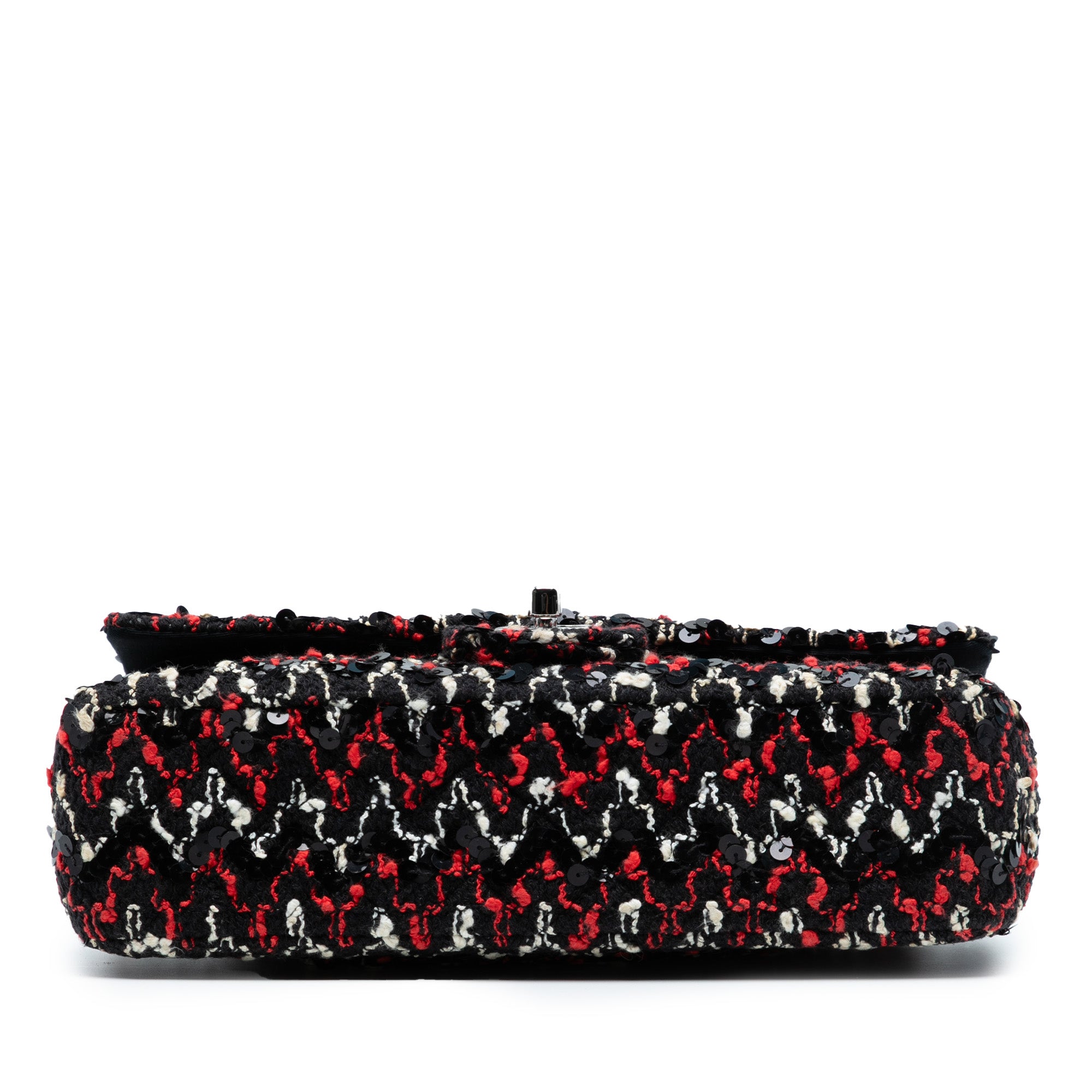 Chanel Medium Classic Tweed Sequins Double Flap - image 3