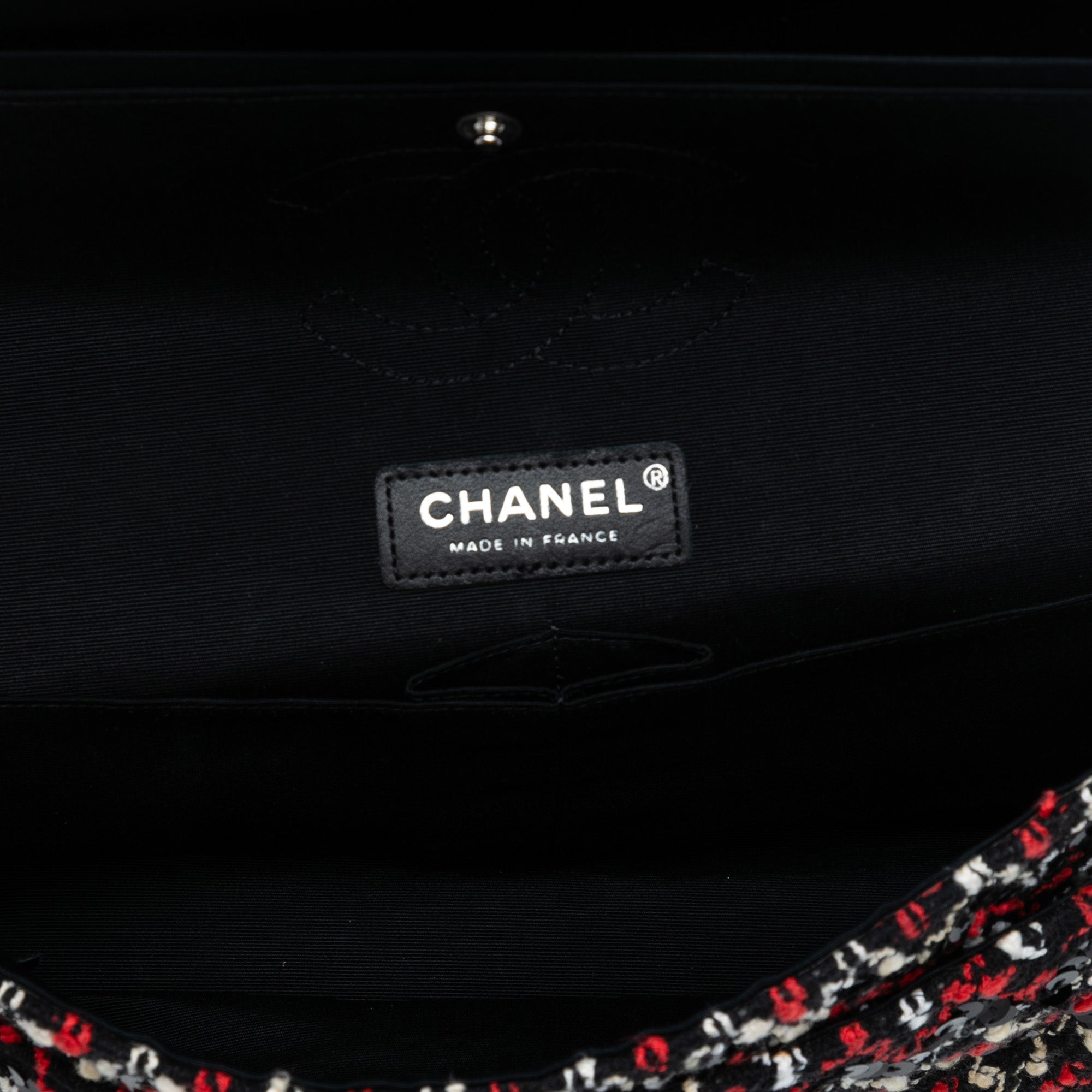 Chanel Medium Classic Tweed Sequins Double Flap - image 4