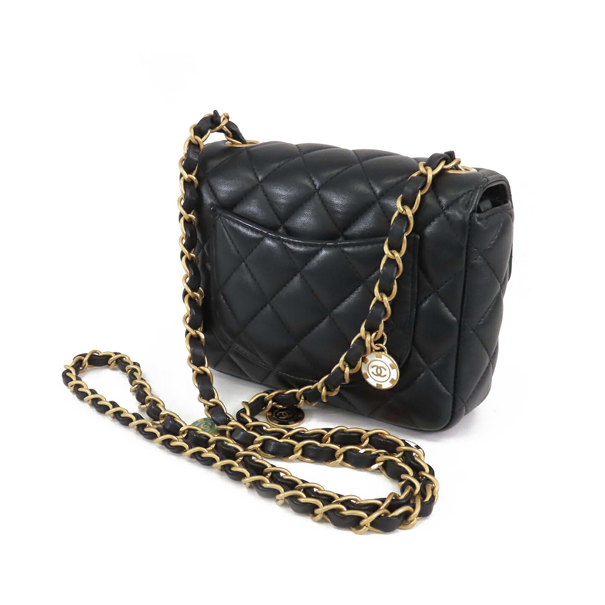 Chanel Mini Square Classic Lambskin Casino Royale Charms Single Flap - image 2
