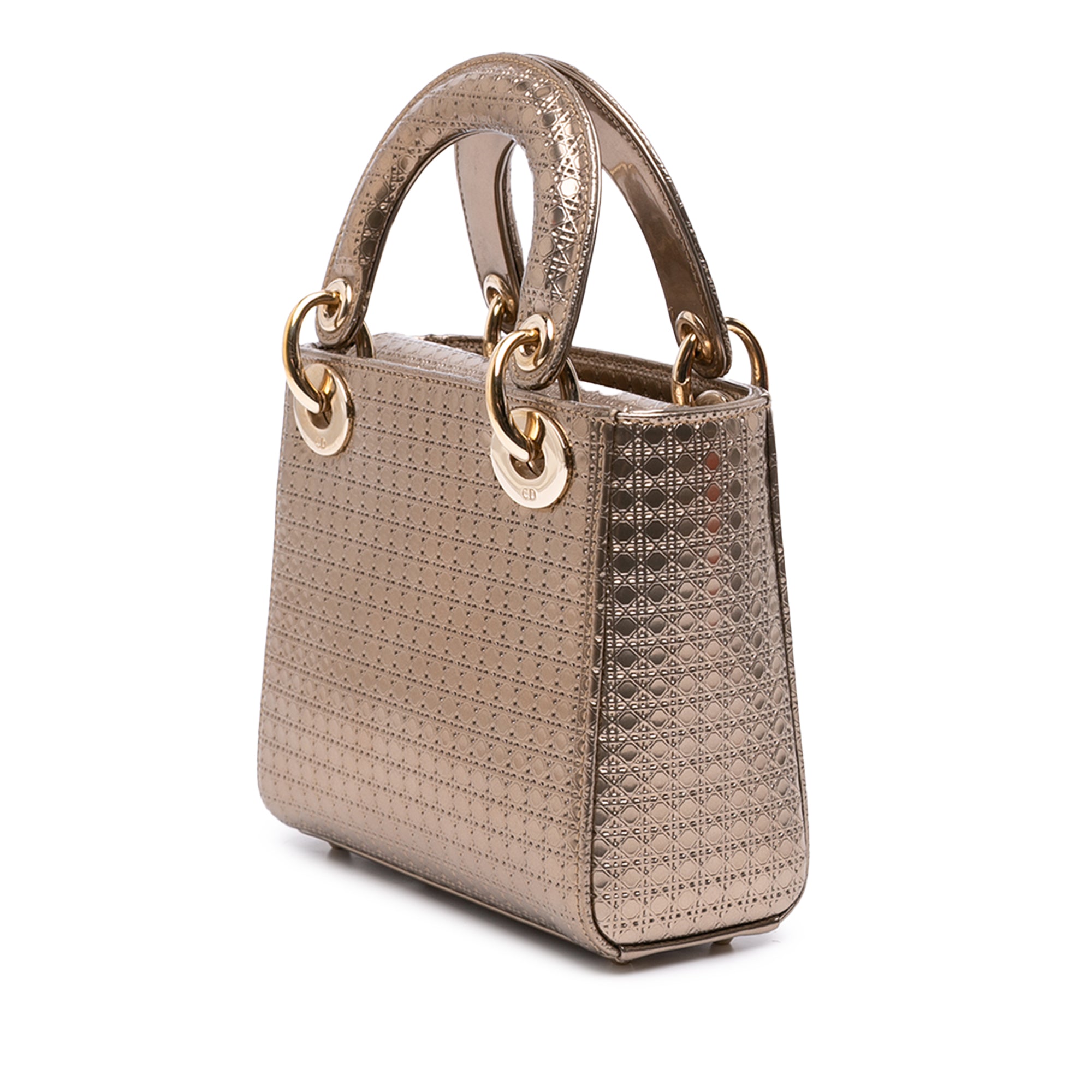 Dior Mini Metallic Patent Microcannage Lady Dior - image 2