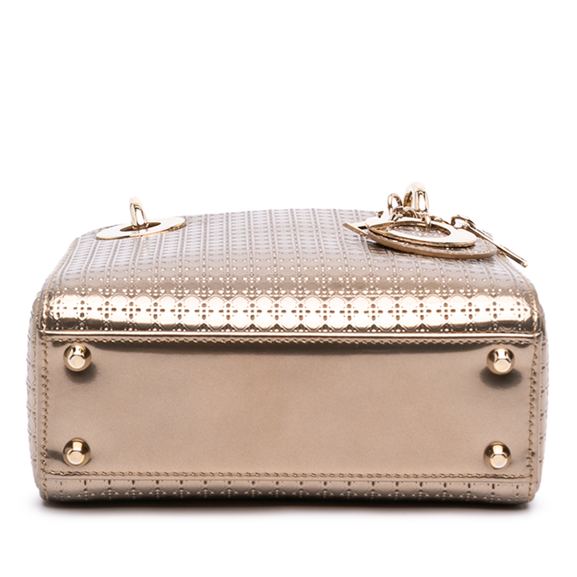Dior Mini Metallic Patent Microcannage Lady Dior - image 3