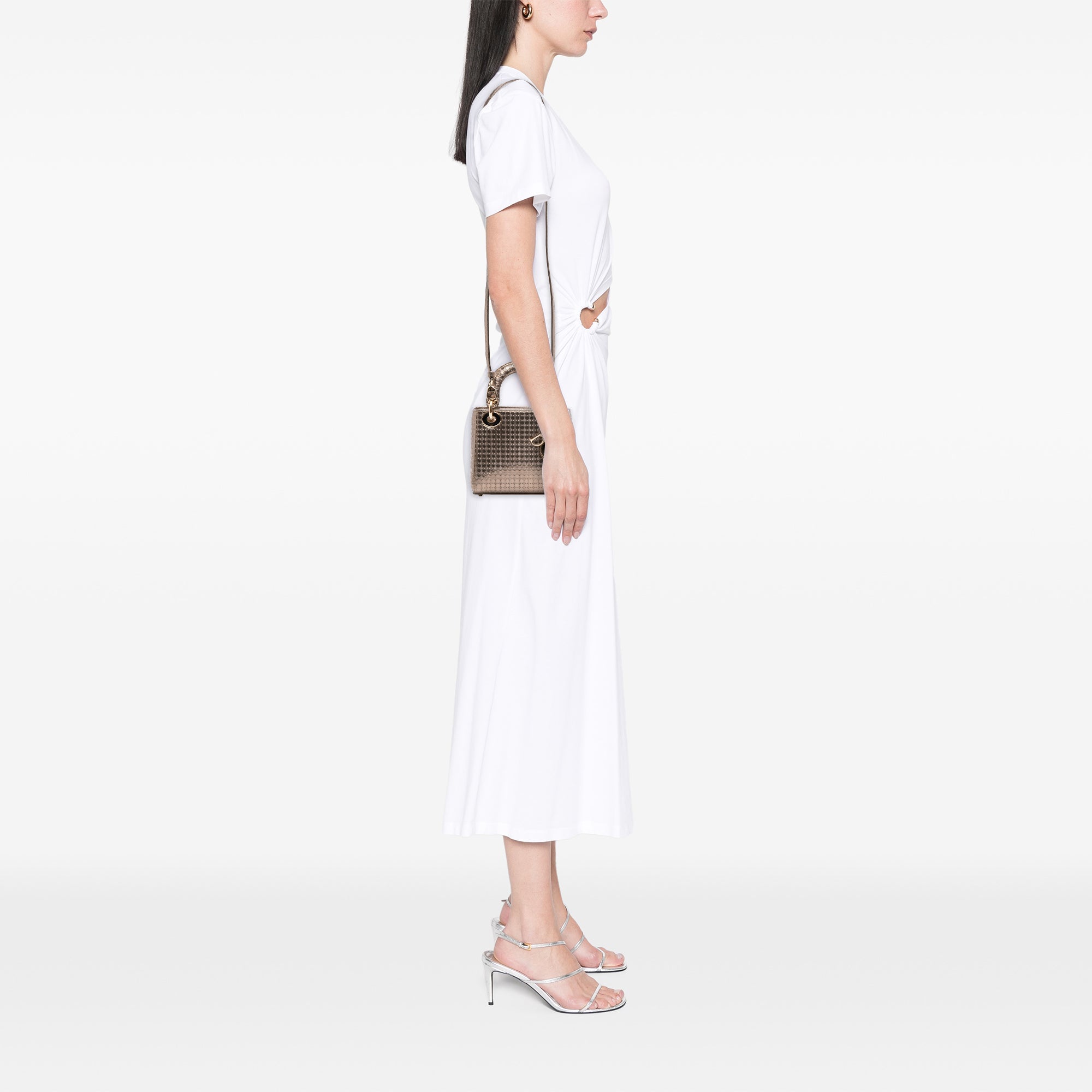Dior Mini Metallic Patent Microcannage Lady Dior - image 6