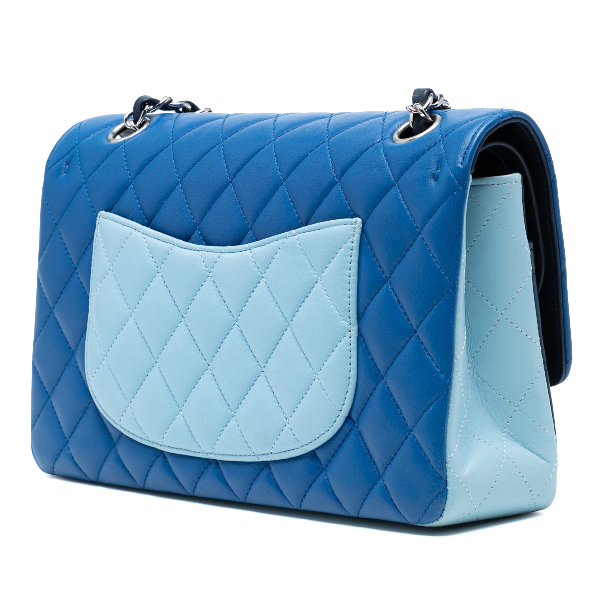 Chanel Medium Classic Tricolor Lambskin Double Flap - image 2