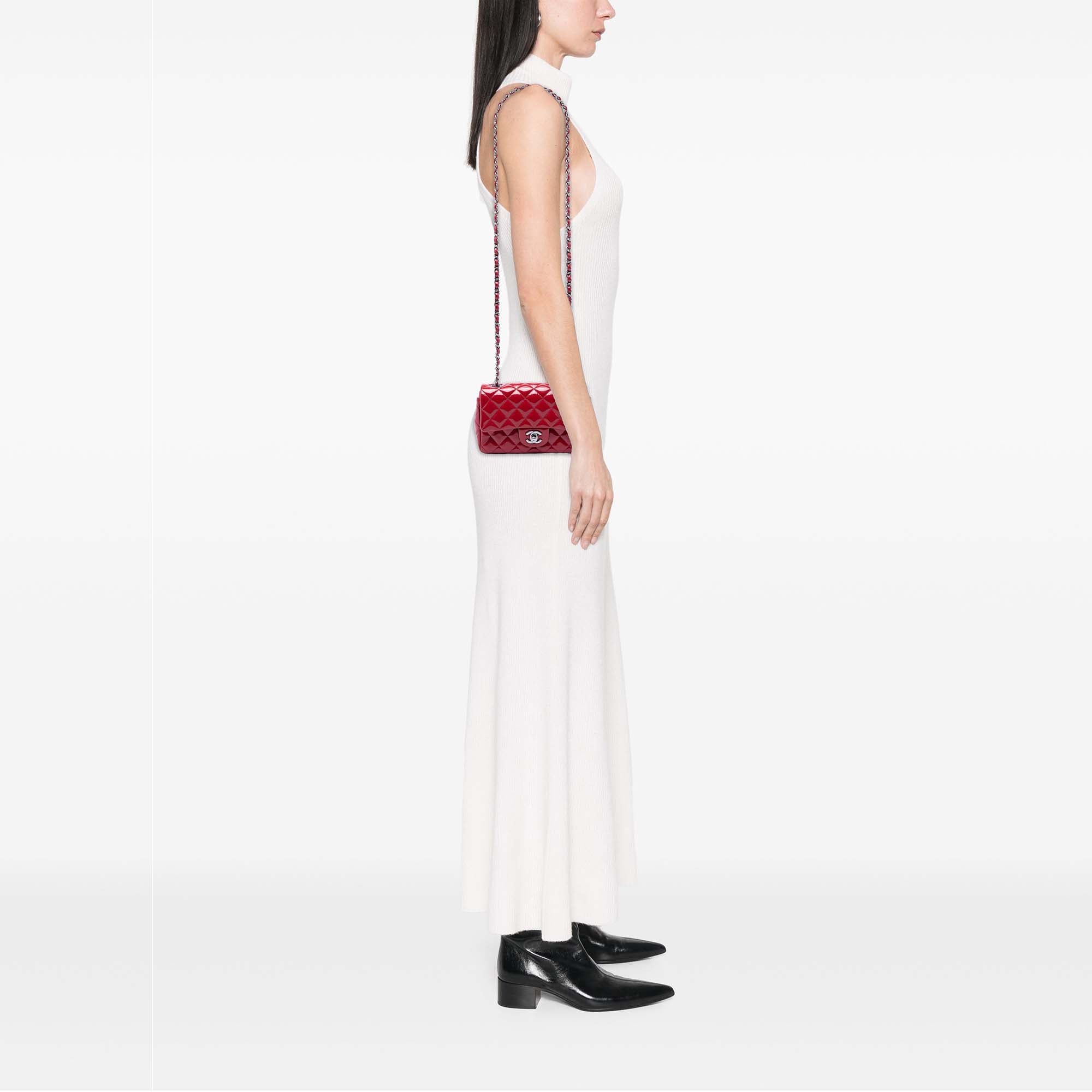 Chanel Mini Rectangular Classic Patent Single Flap - image 5
