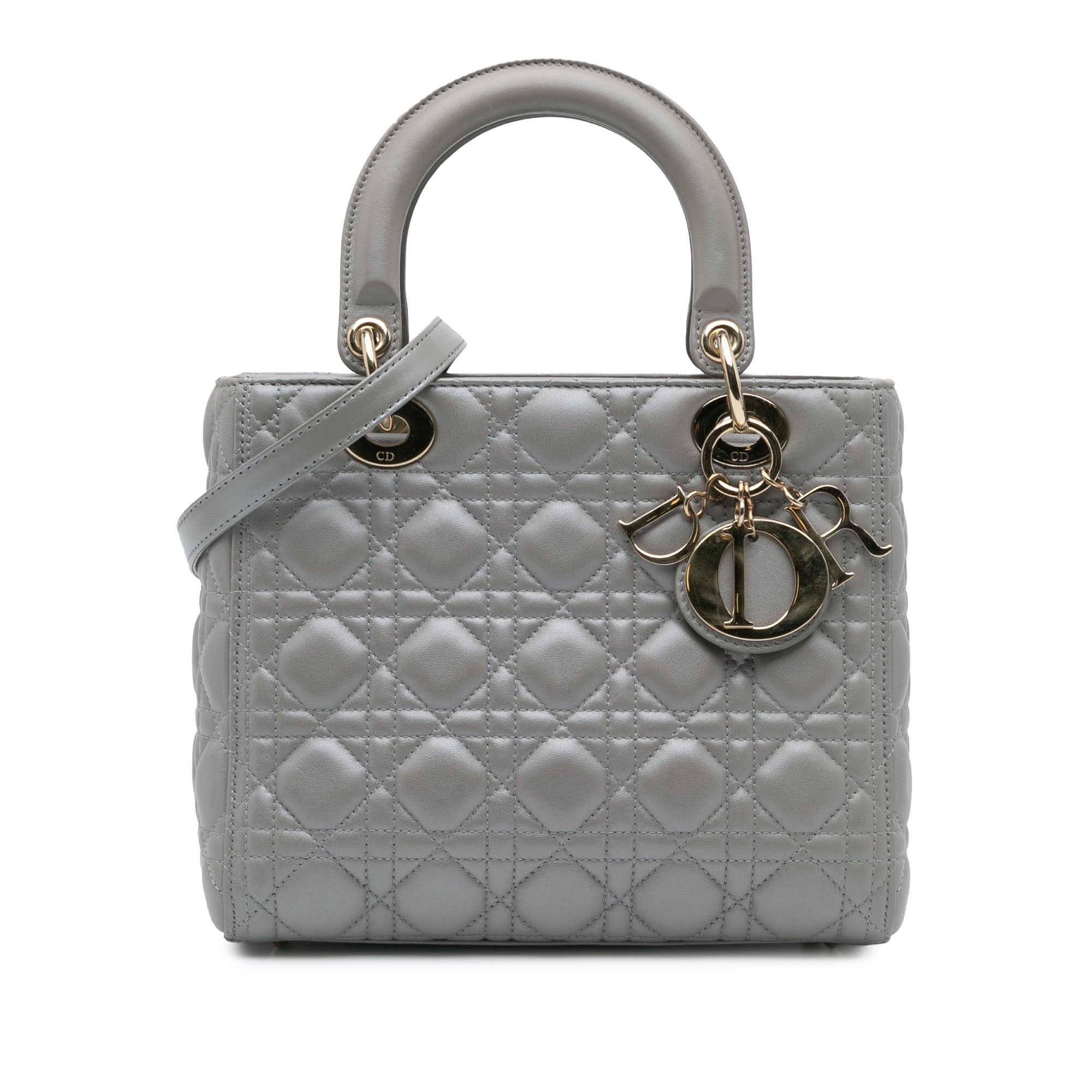 Dior Medium Lambskin Cannage Lady Dior - image 1
