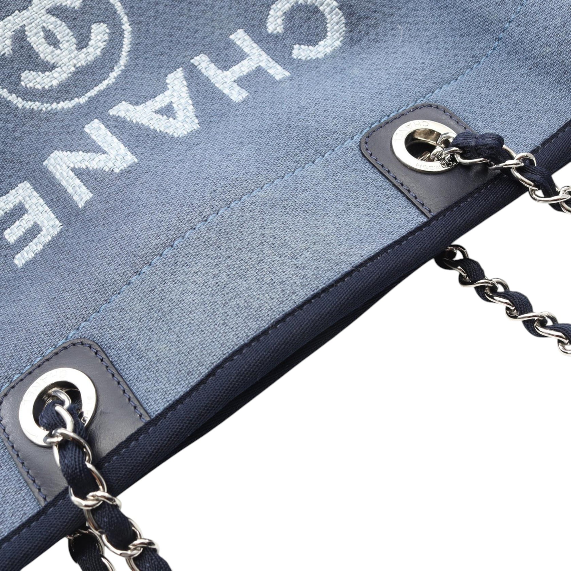 Chanel Small Canvas Deauville Tote - image 11