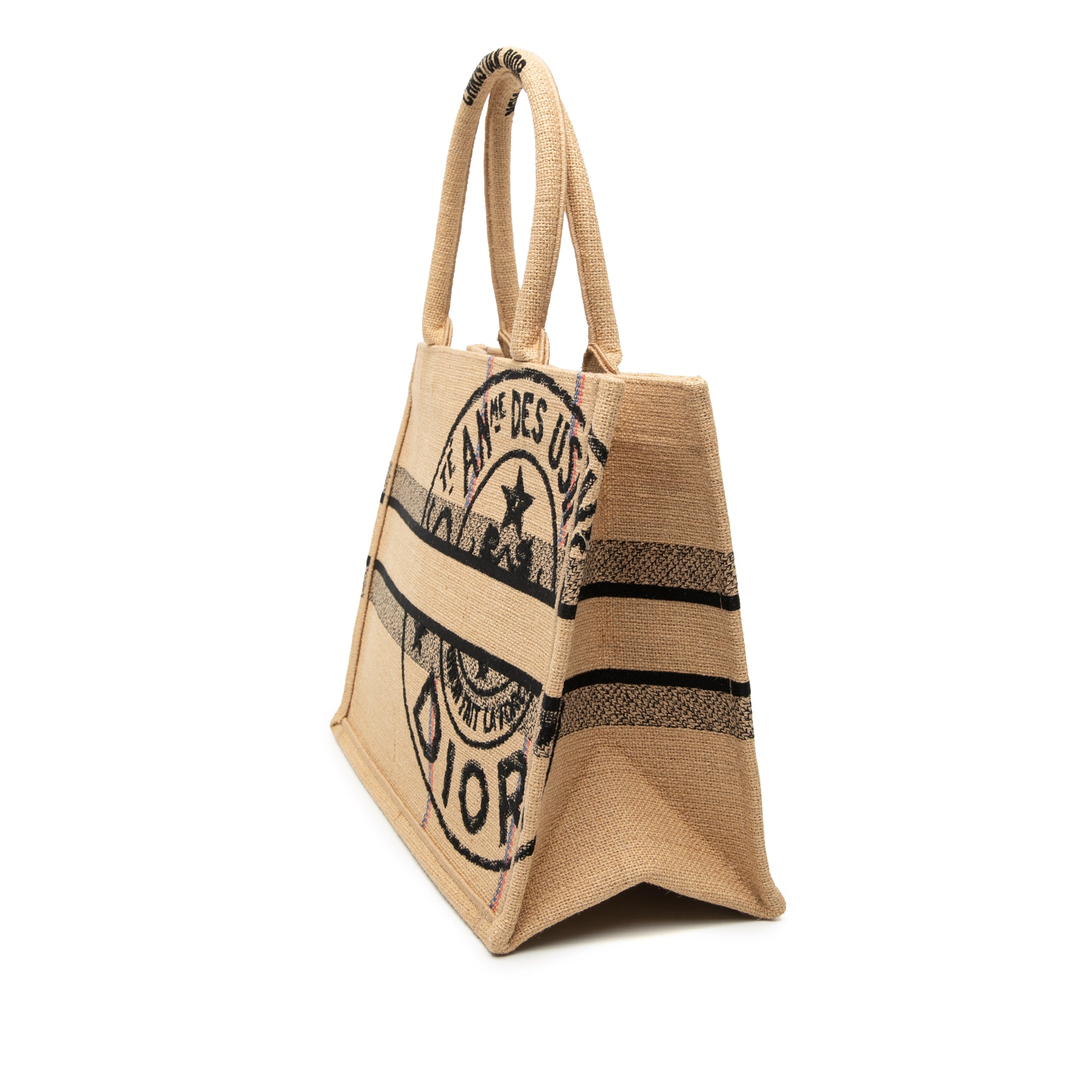 Dior Medium Jute Embroidered Book Tote - image 2