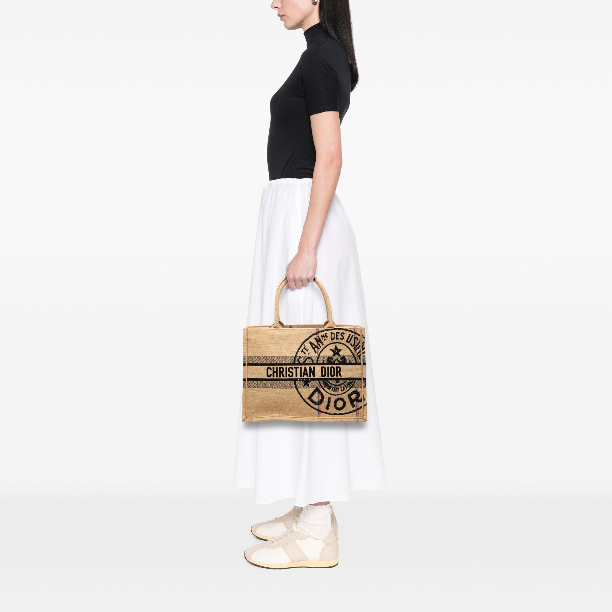 Dior Medium Jute Embroidered Book Tote - image 7