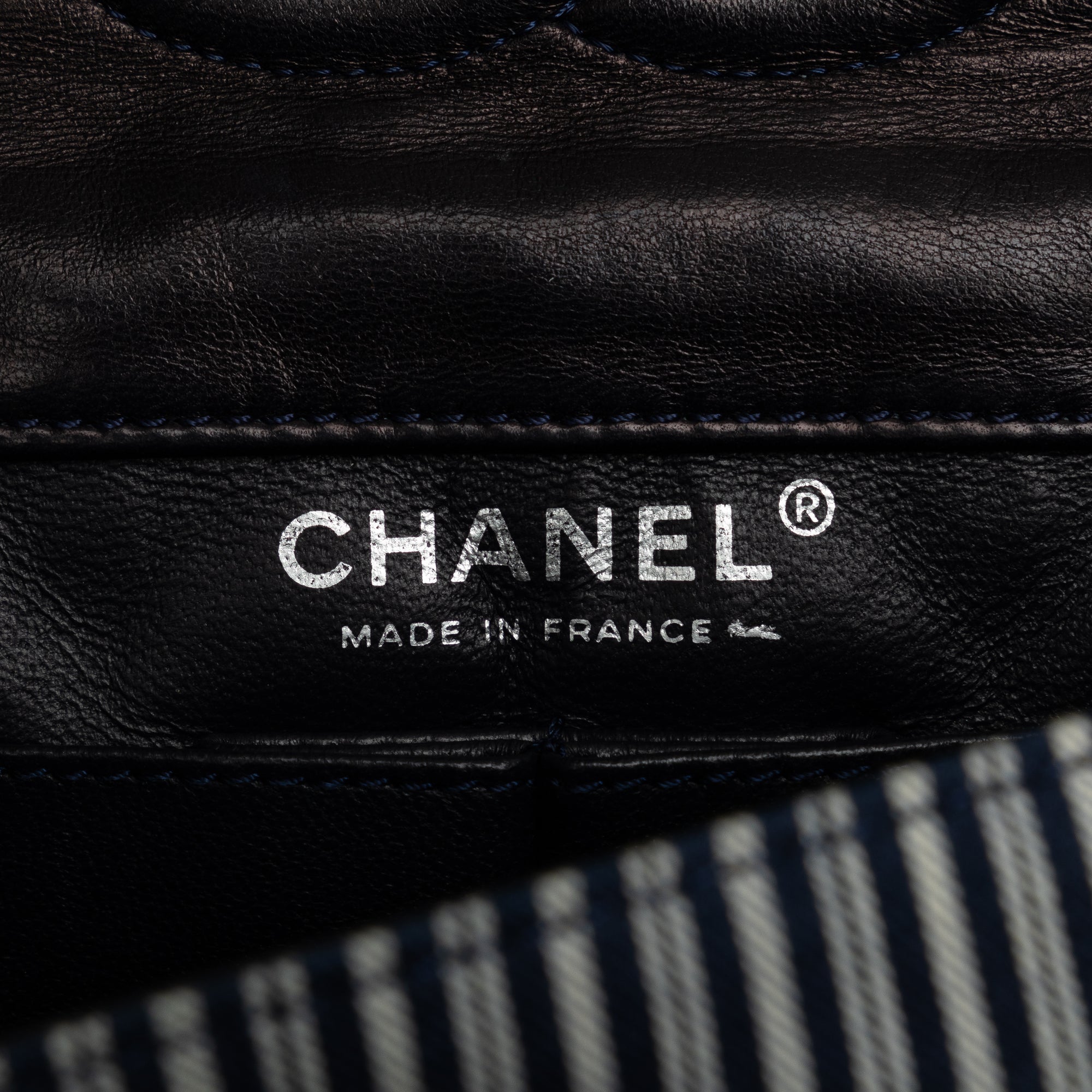 Chanel Medium Cotton Striped Double Flap - image 7