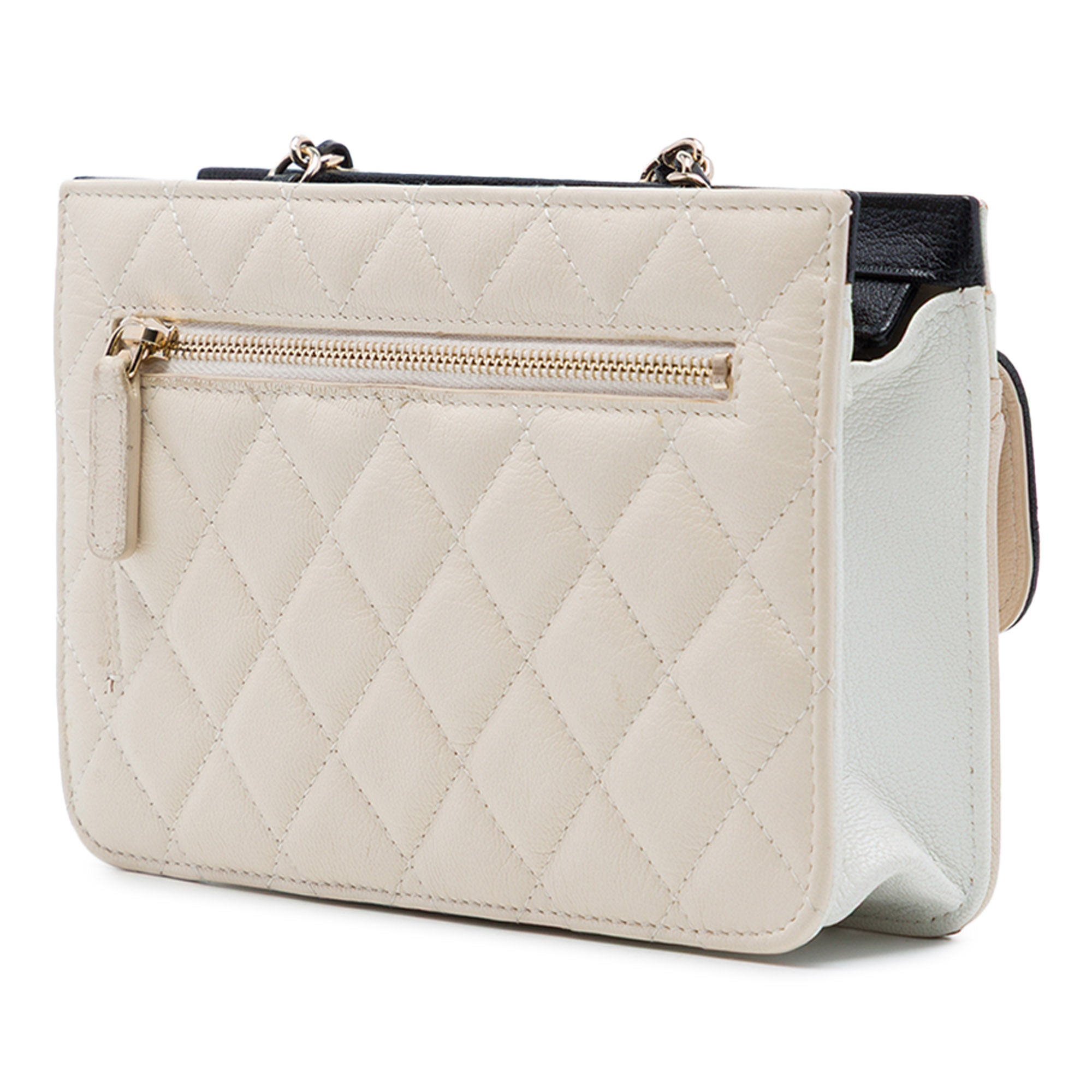Chanel CC Tricolor Quilted Goatskin Multi Pocket Wallet On Chain - image 2