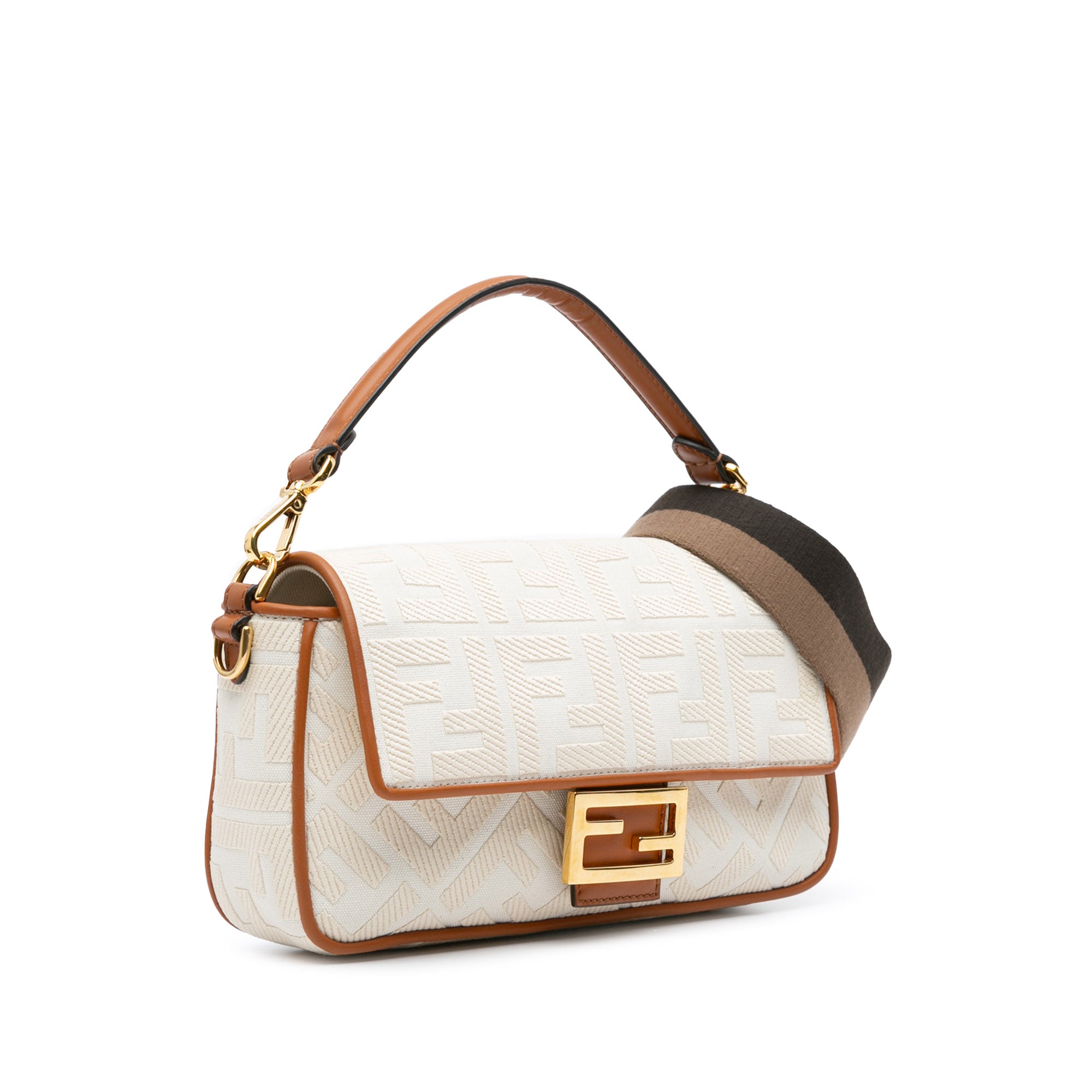 Fendi Medium Embroidered Canvas Baguette - image 2