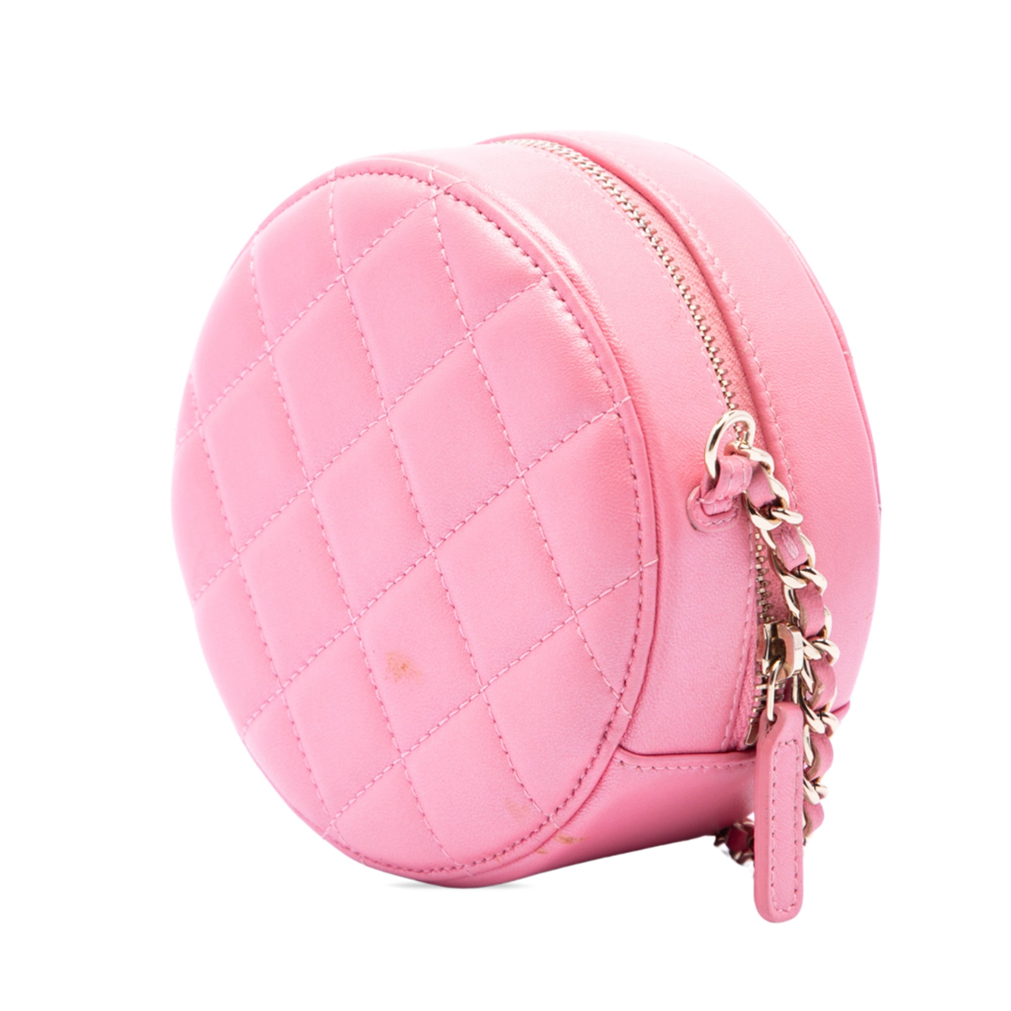 Chanel Quilted Lambskin Round Pearl Clutch with Chain - image 2