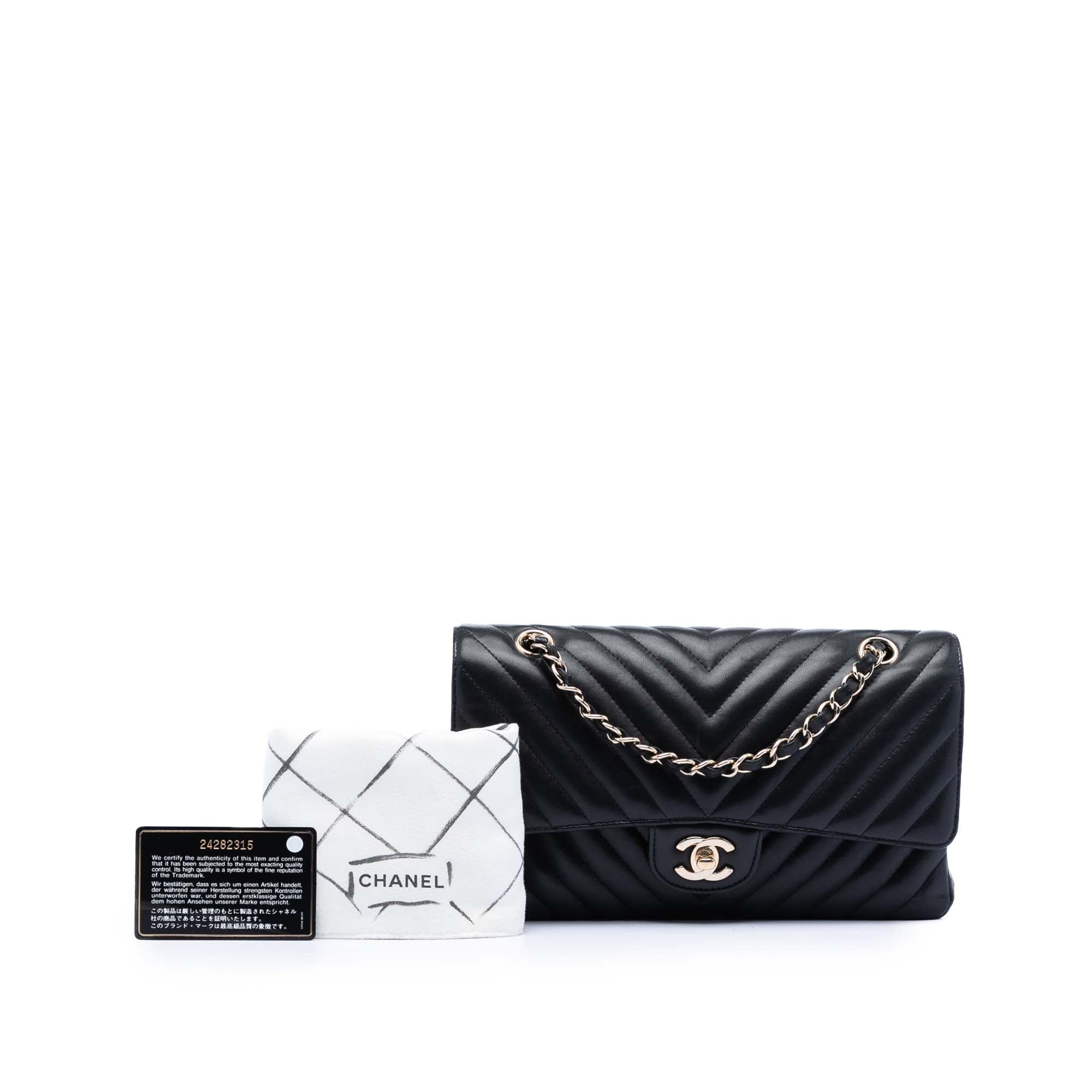 Chanel Medium Classic Chevron Lambskin Double Flap - image 9