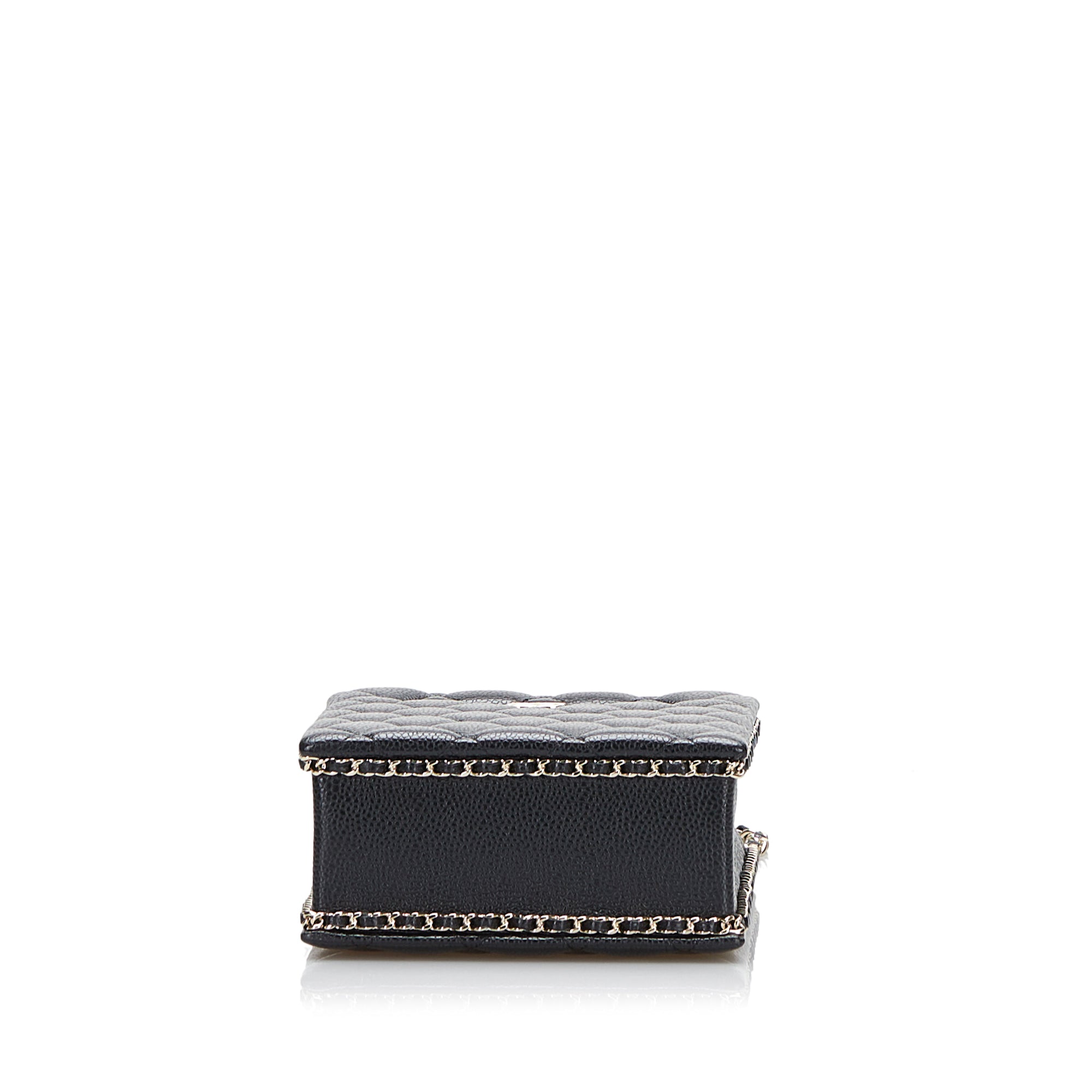 Chanel Mini Caviar Chain Around Cut Out Evening Bag - image 6
