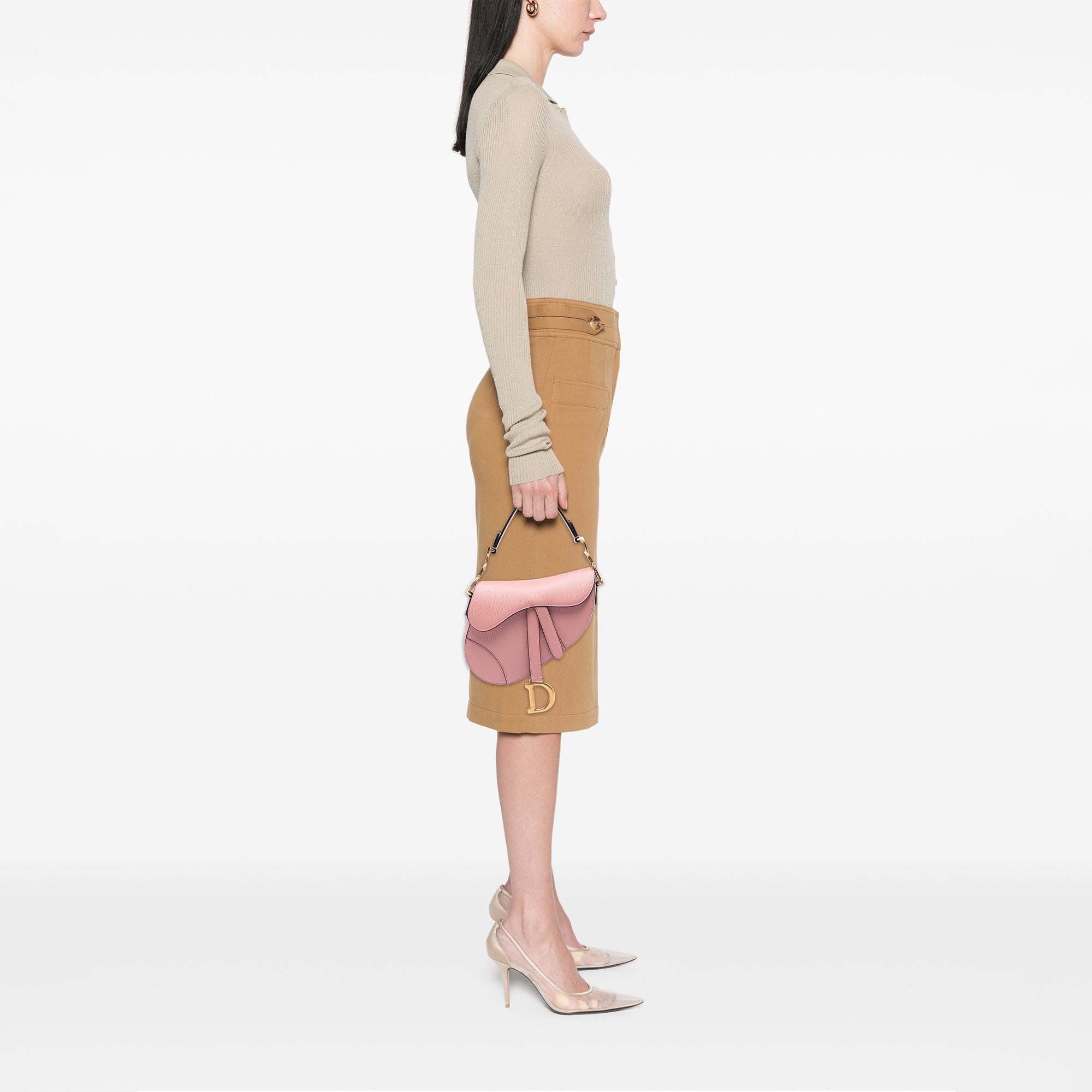 Dior Mini Grained Calfskin Saddle Bag - image 5