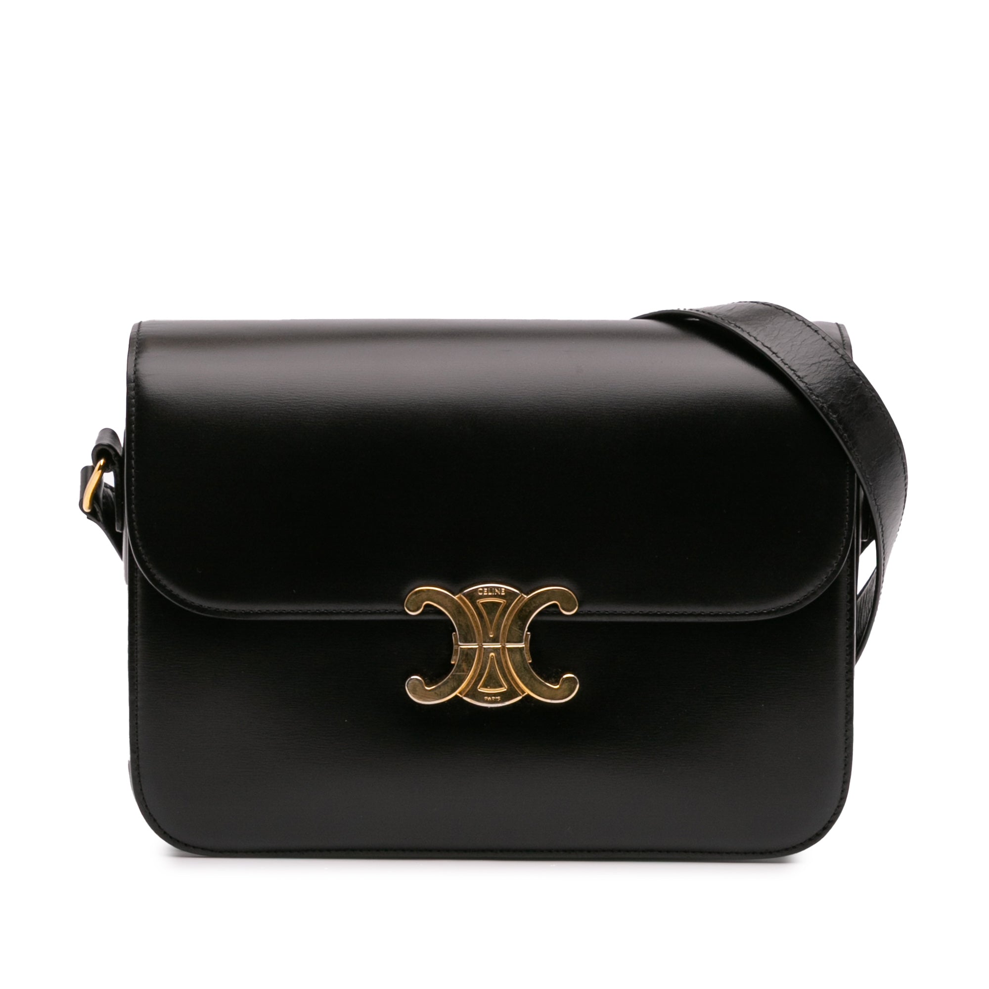 Celine Large Shiny Calfskin Triomphe Crossbody - image 1