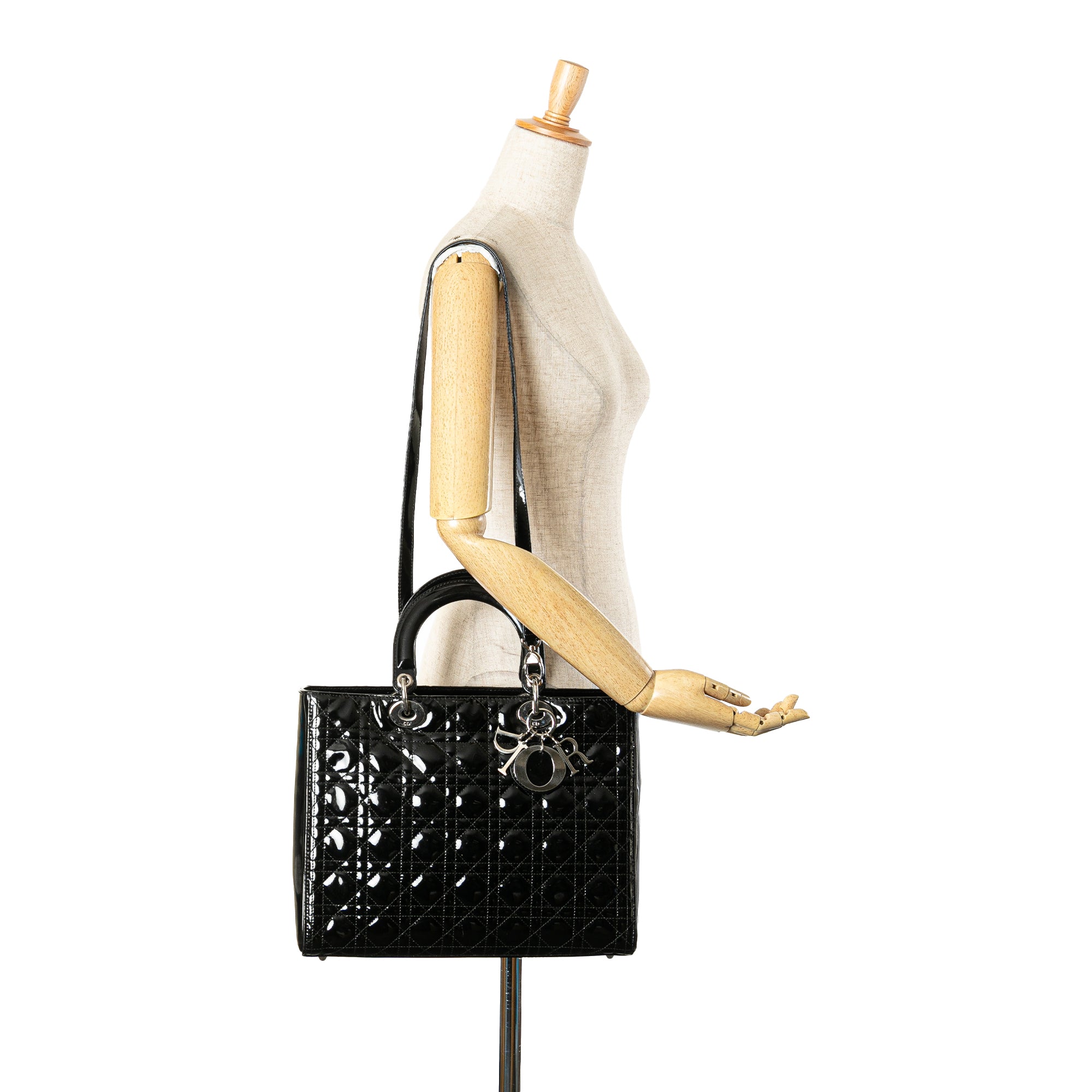 Dior Large Patent Cannage Lady Dior - image 10