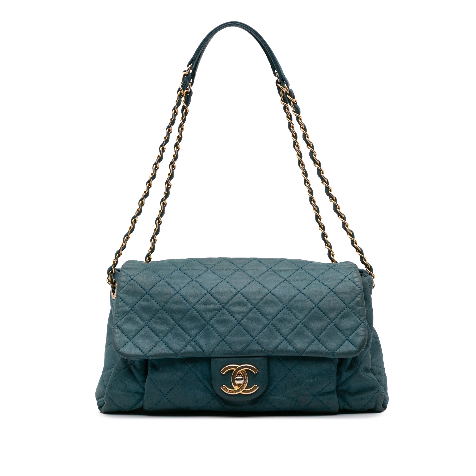 Chanel Large Iridescent Calfskin Chic Quilt Flap - image 1