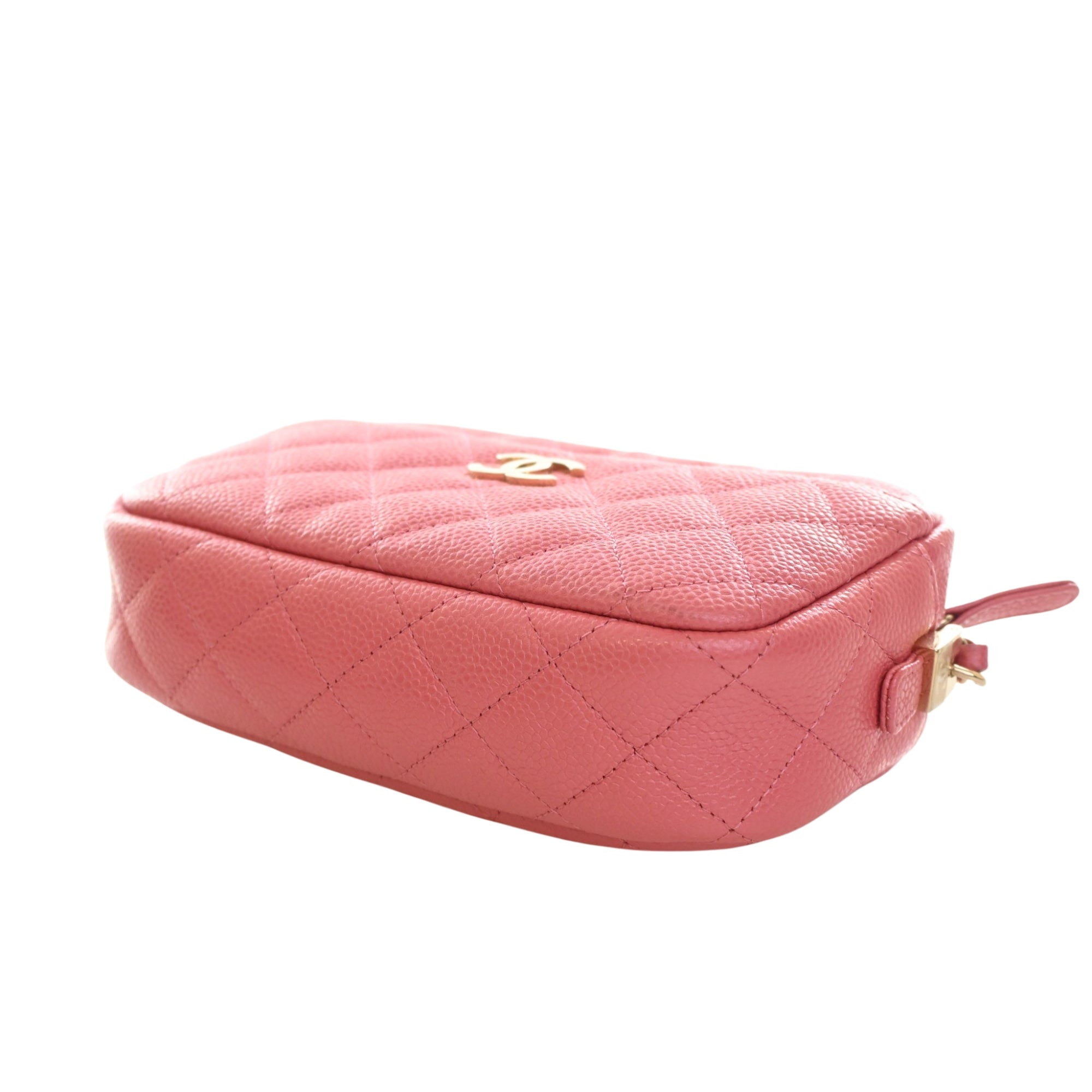 Chanel Small CC Quilted Caviar Camera Bag - image 10