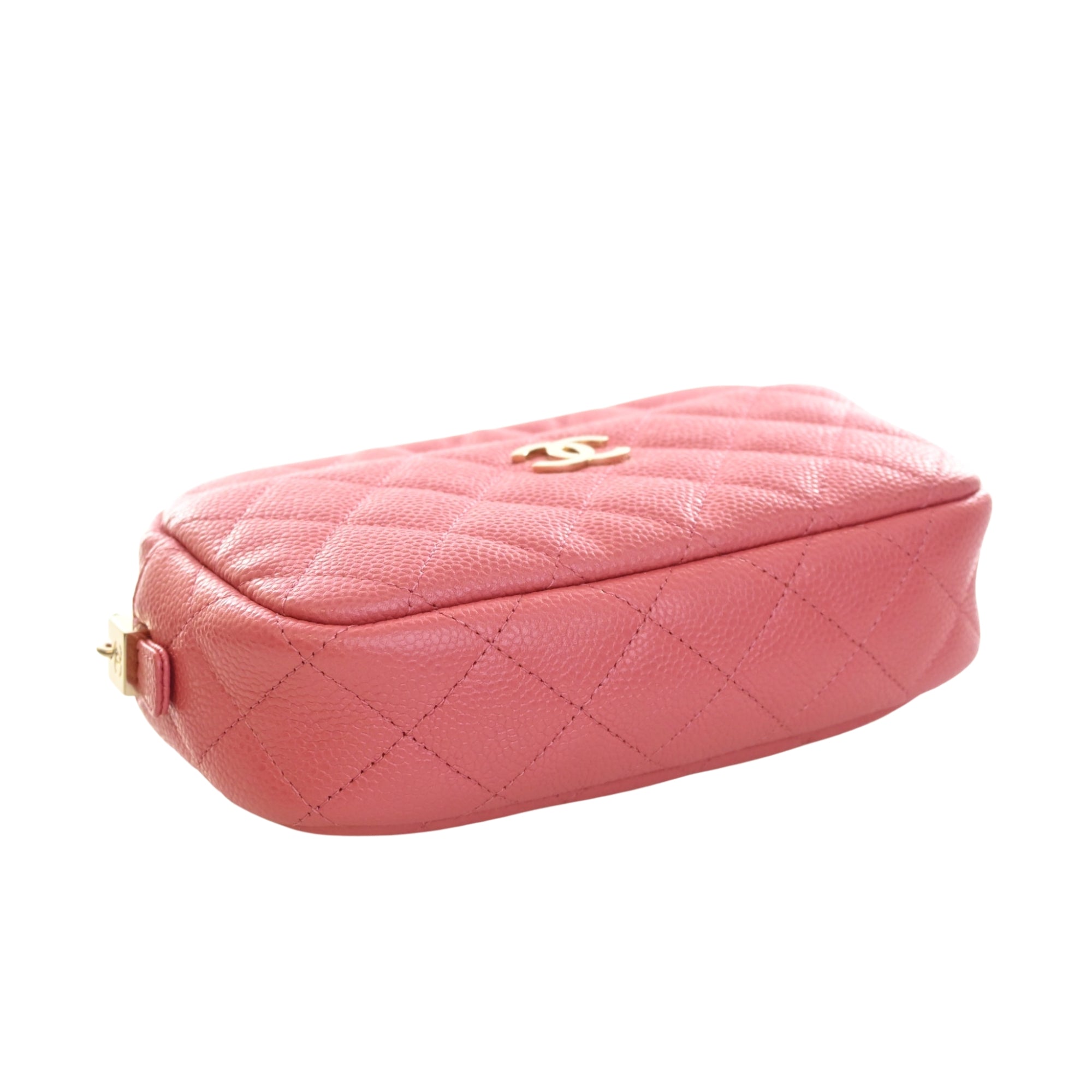 Chanel Small CC Quilted Caviar Camera Bag - image 11