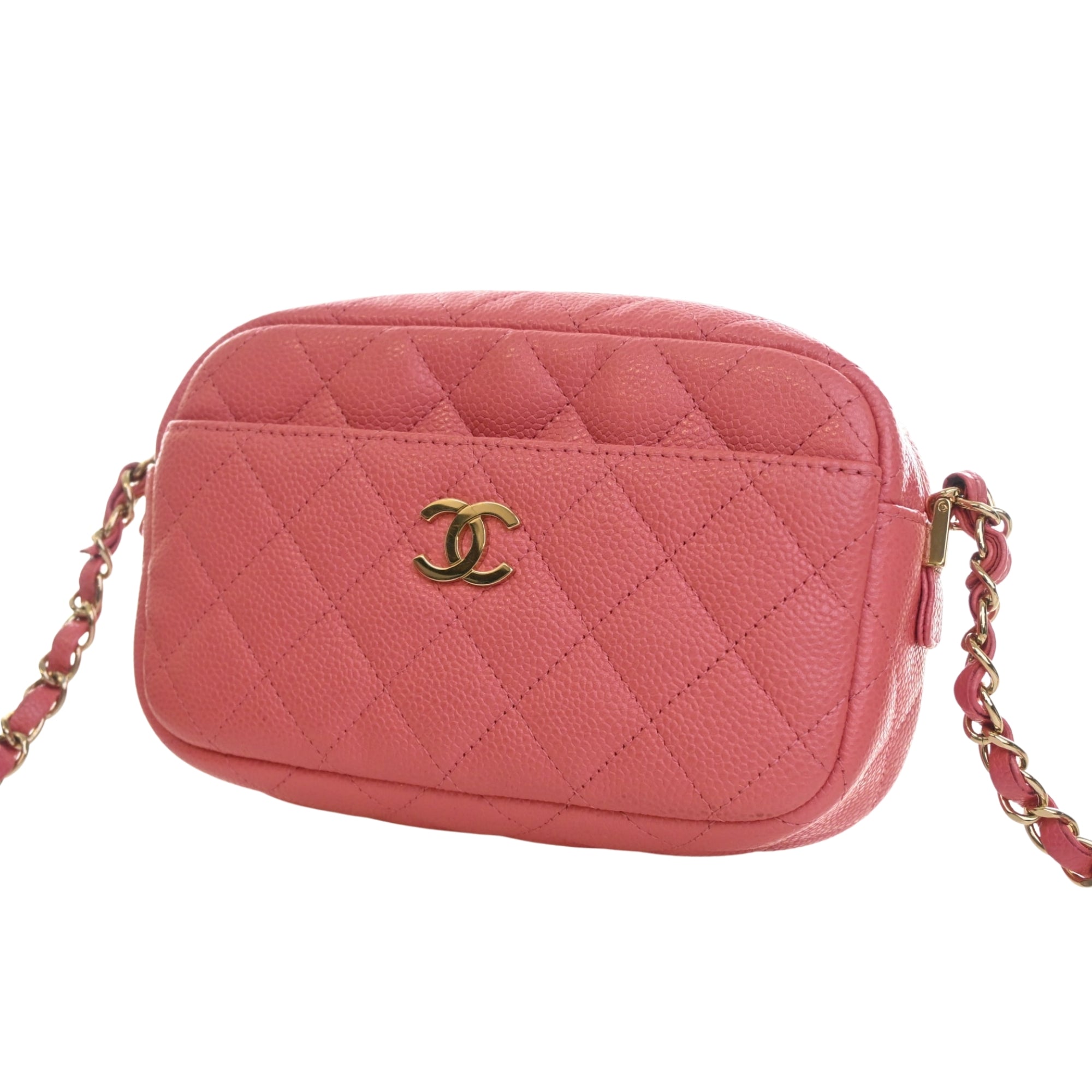 Chanel Small CC Quilted Caviar Camera Bag - image 12