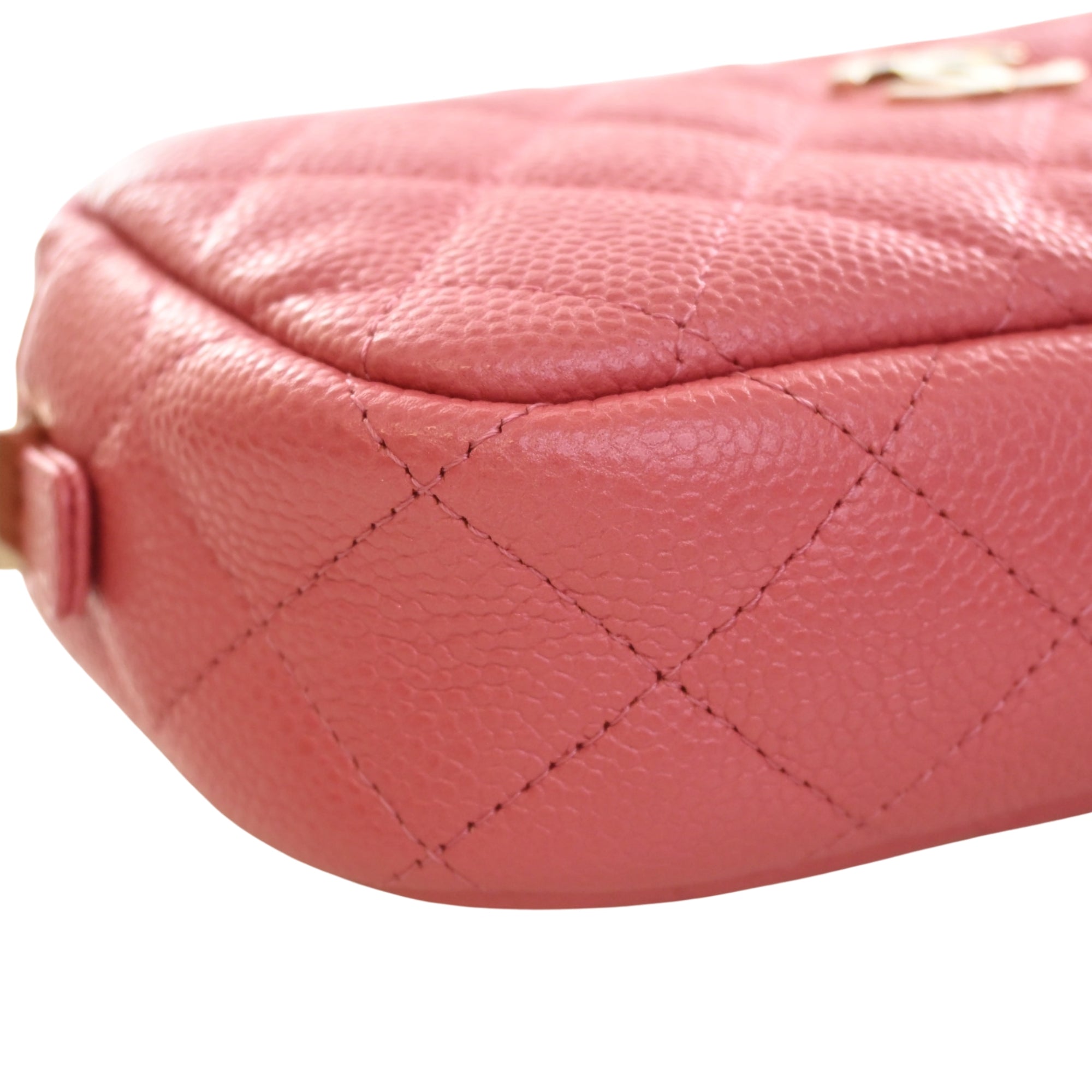 Chanel Small CC Quilted Caviar Camera Bag - image 9