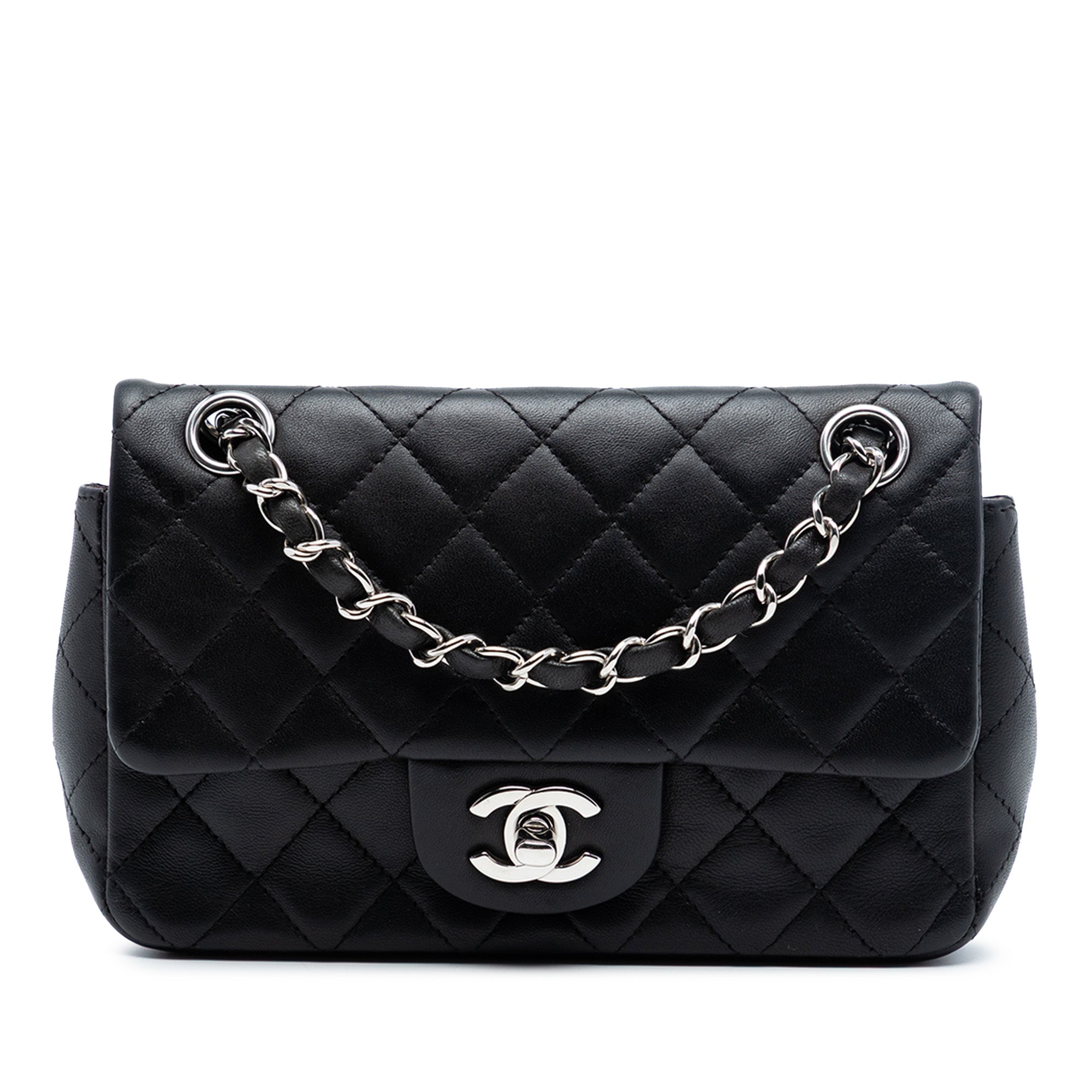 Chanel Mini Rectangular Classic Lambskin Single Flap - image 1