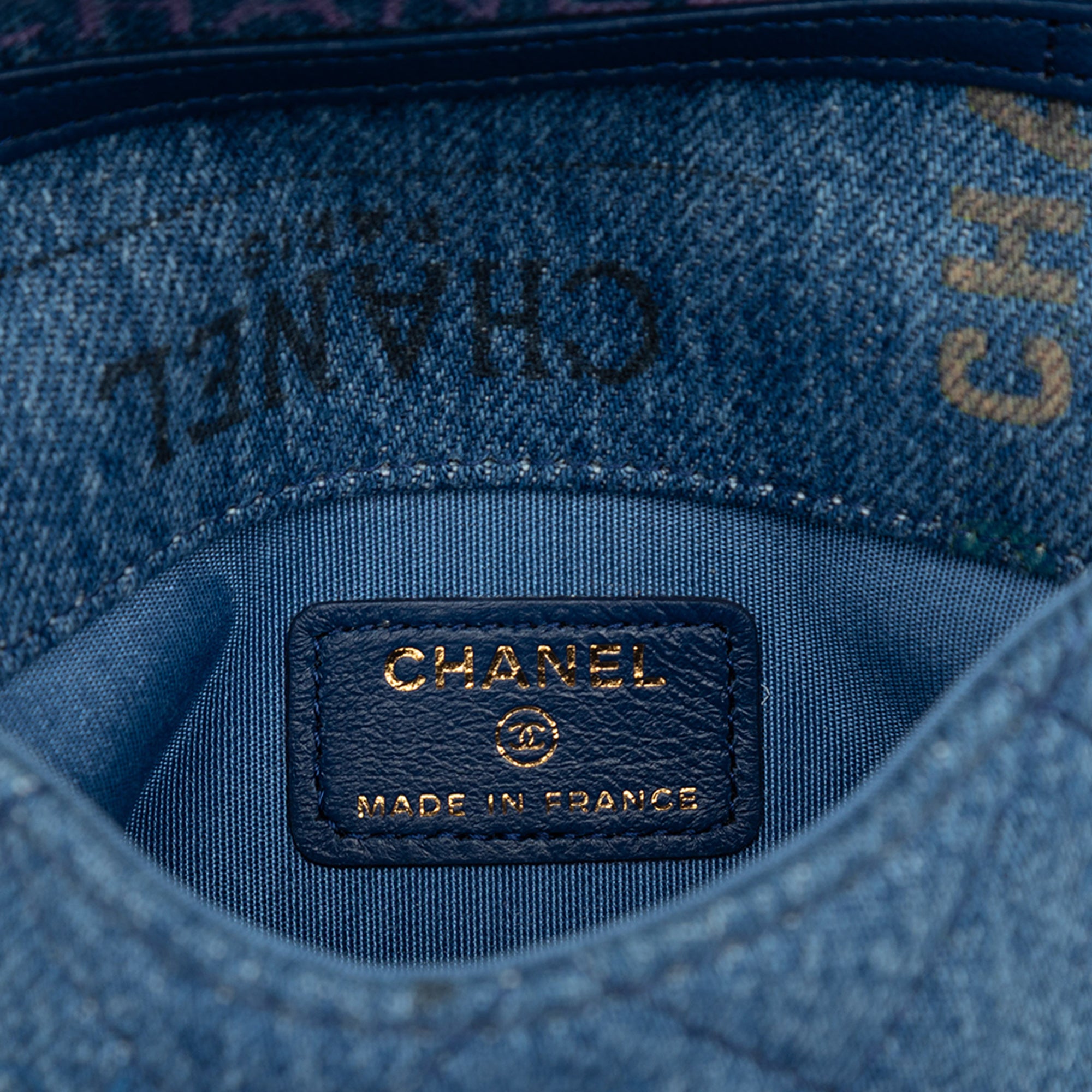 Chanel Fringe Denim Mood Clutch with Chain - image 5