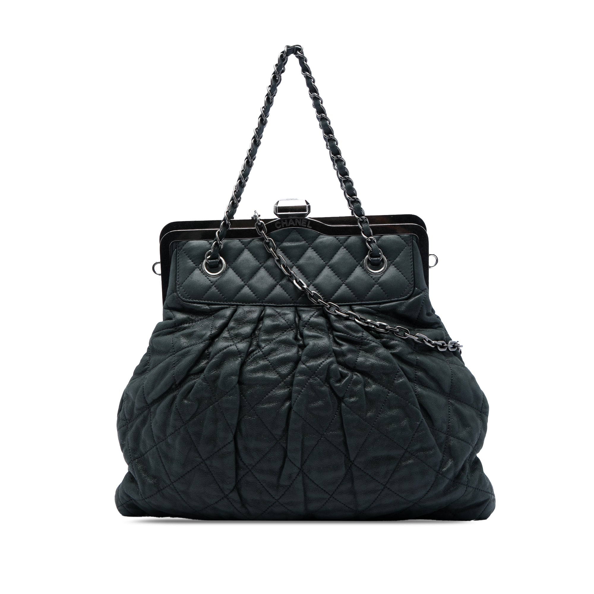 Chanel Quilted Iridescent Calfskin Chic Quilt Frame Satchel - image 1