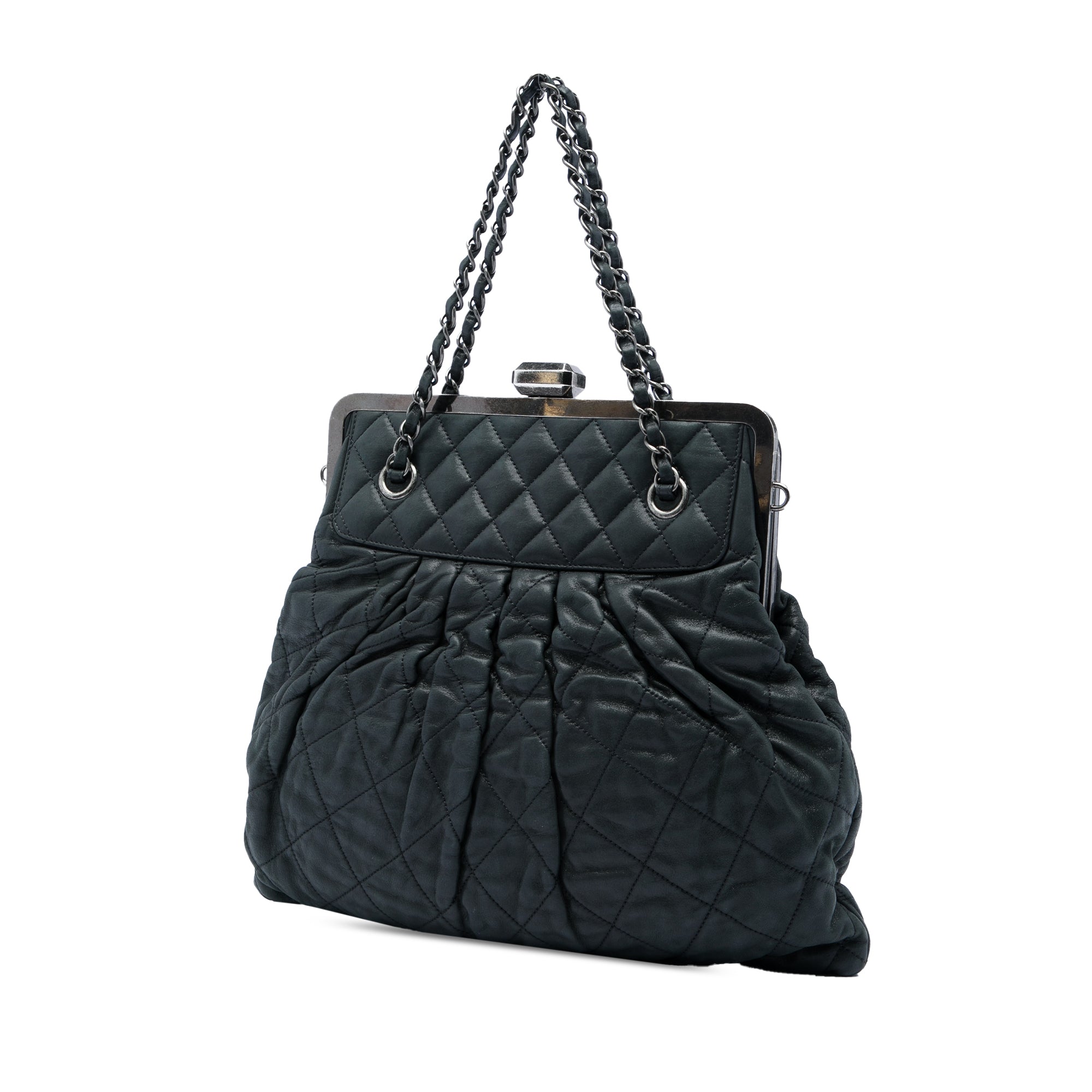 Chanel Quilted Iridescent Calfskin Chic Quilt Frame Satchel - image 2