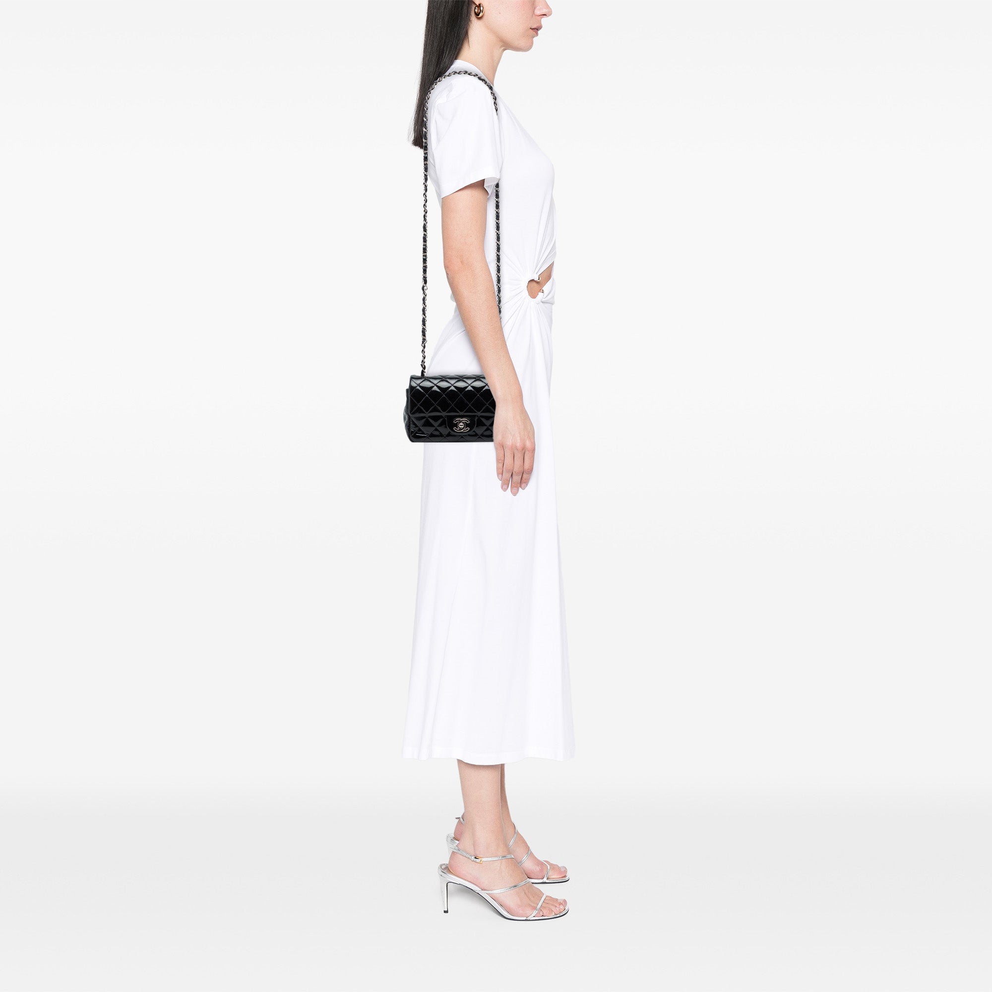 Chanel Mini Rectangular Classic Patent Single Flap - image 7