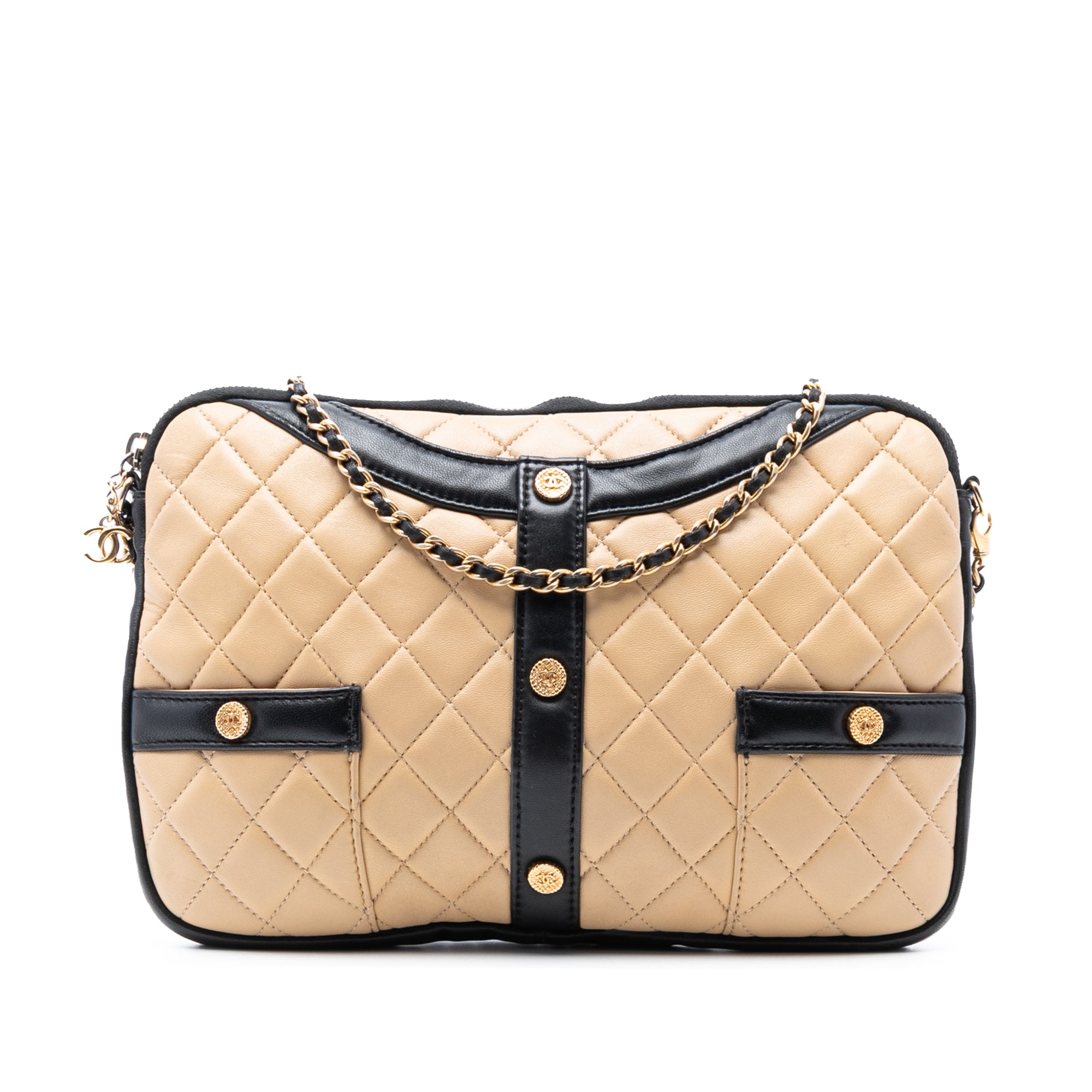 Chanel Small Quilted Lambskin Girl Clutch on Chain - image 1