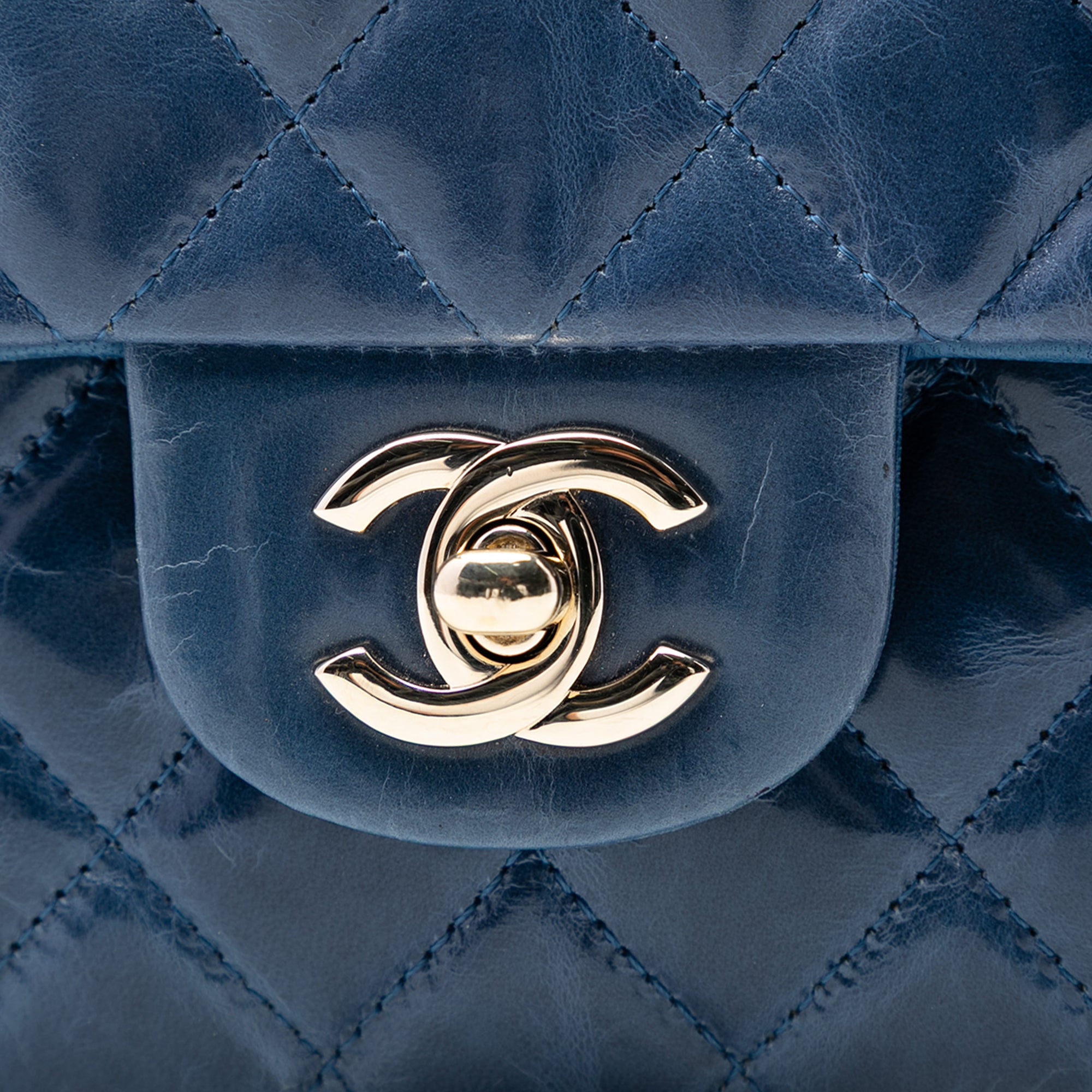 Chanel Medium Classic Glazed Calfskin Camellia Double Flap - image 5