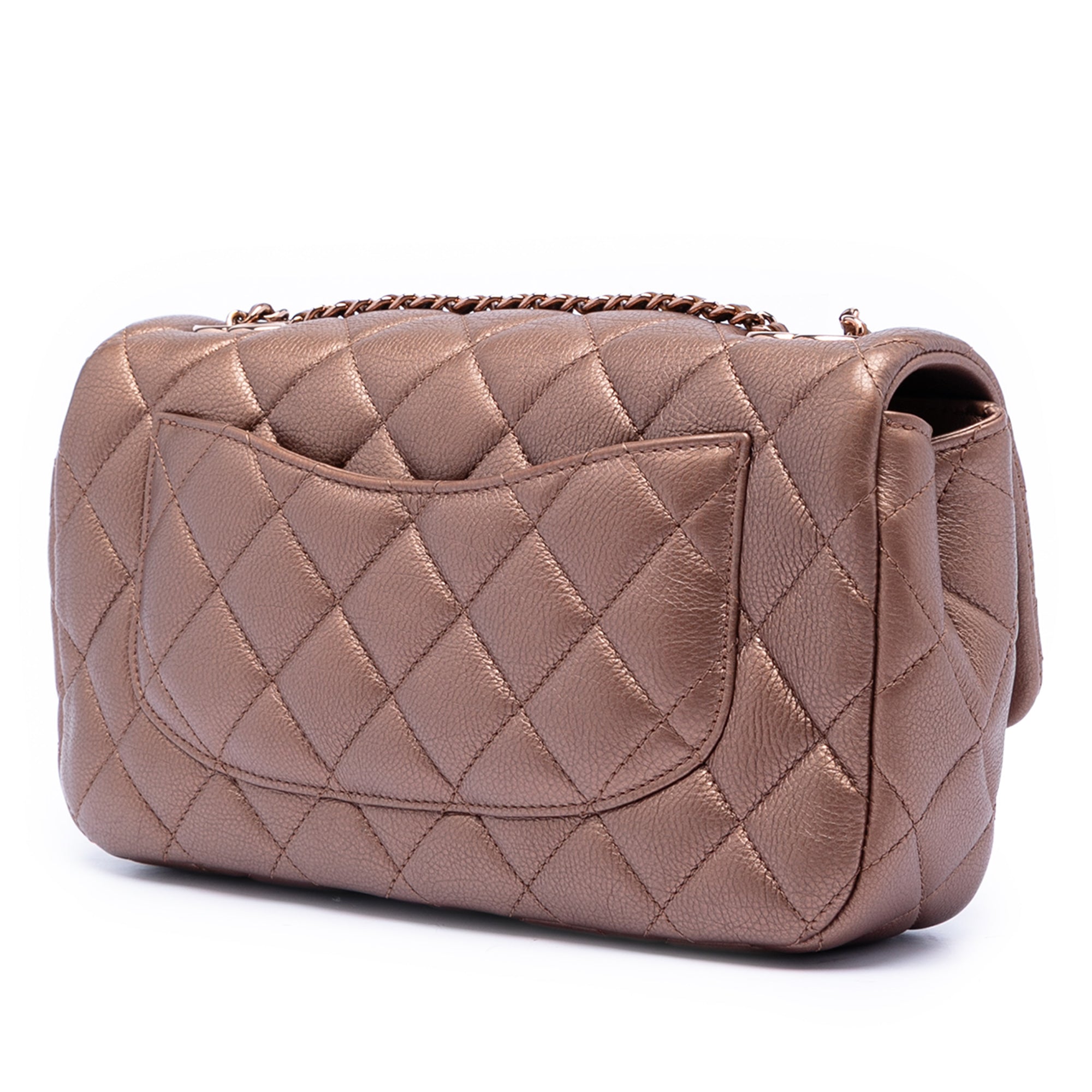 Chanel Medium Iridescent Quilted Goatskin CC Eyelet Flap - image 2