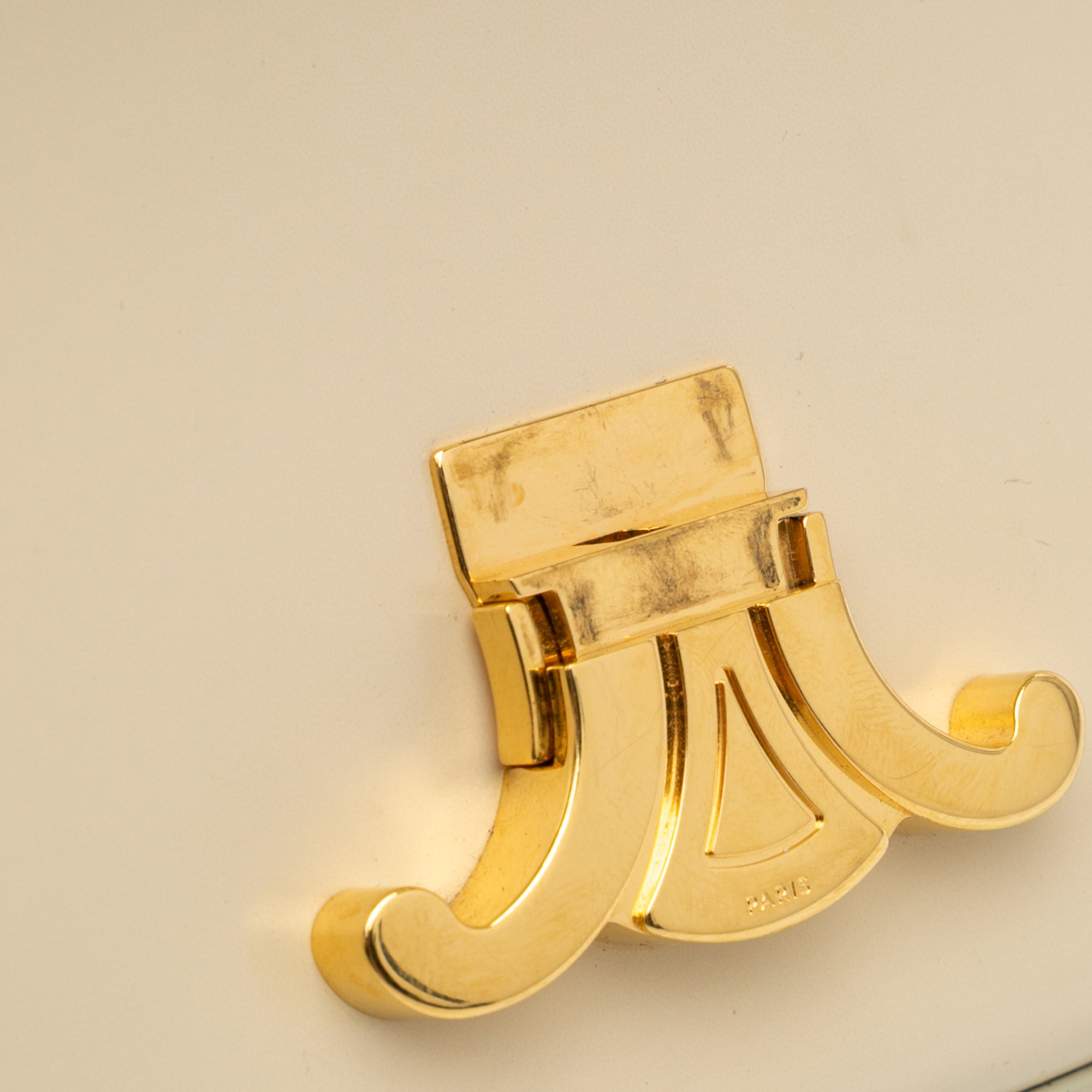 Celine Shiny Calfskin Triomphe Claude Shoulder Bag - image 7