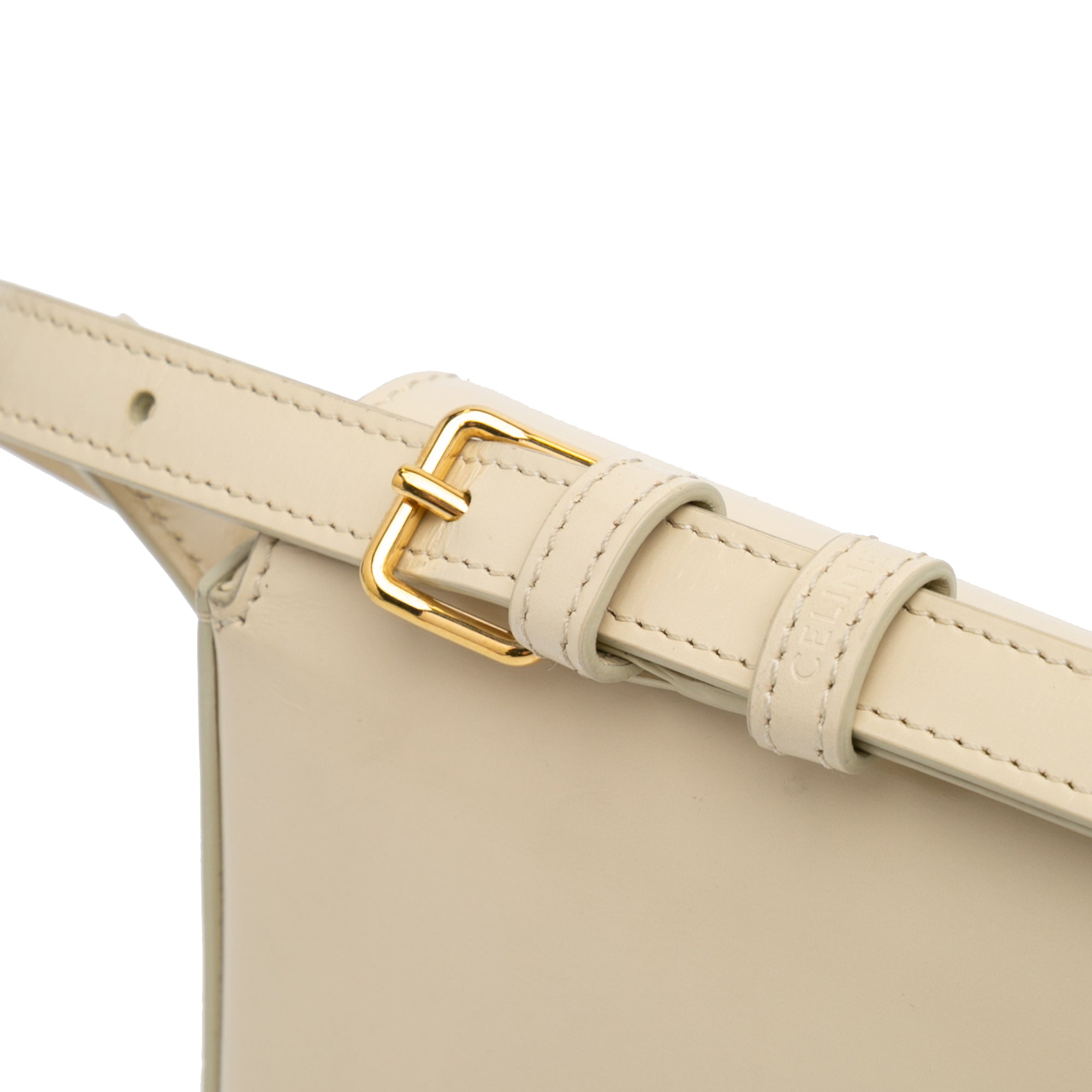 Celine Shiny Calfskin Triomphe Claude Shoulder Bag - image 9