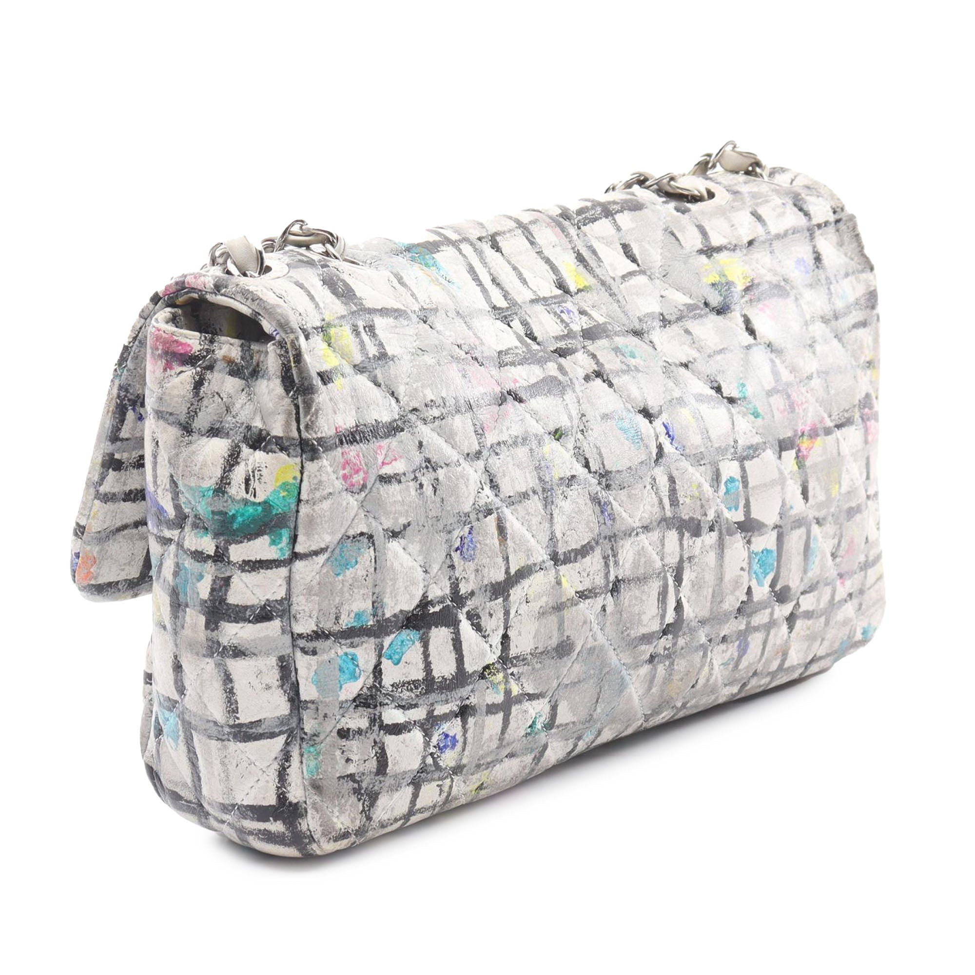 Chanel Medium Calfskin Hand Painted Graffiti Flap - image 2